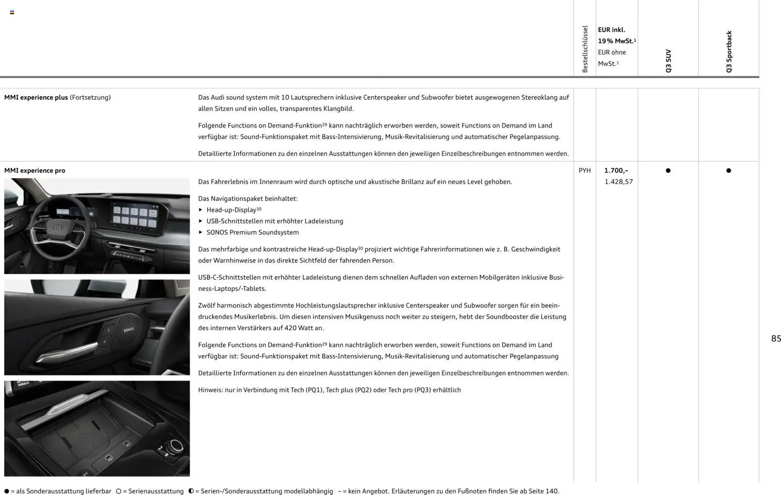 Audi Q3 - Seite 85 - gültig ab 29.01.2026