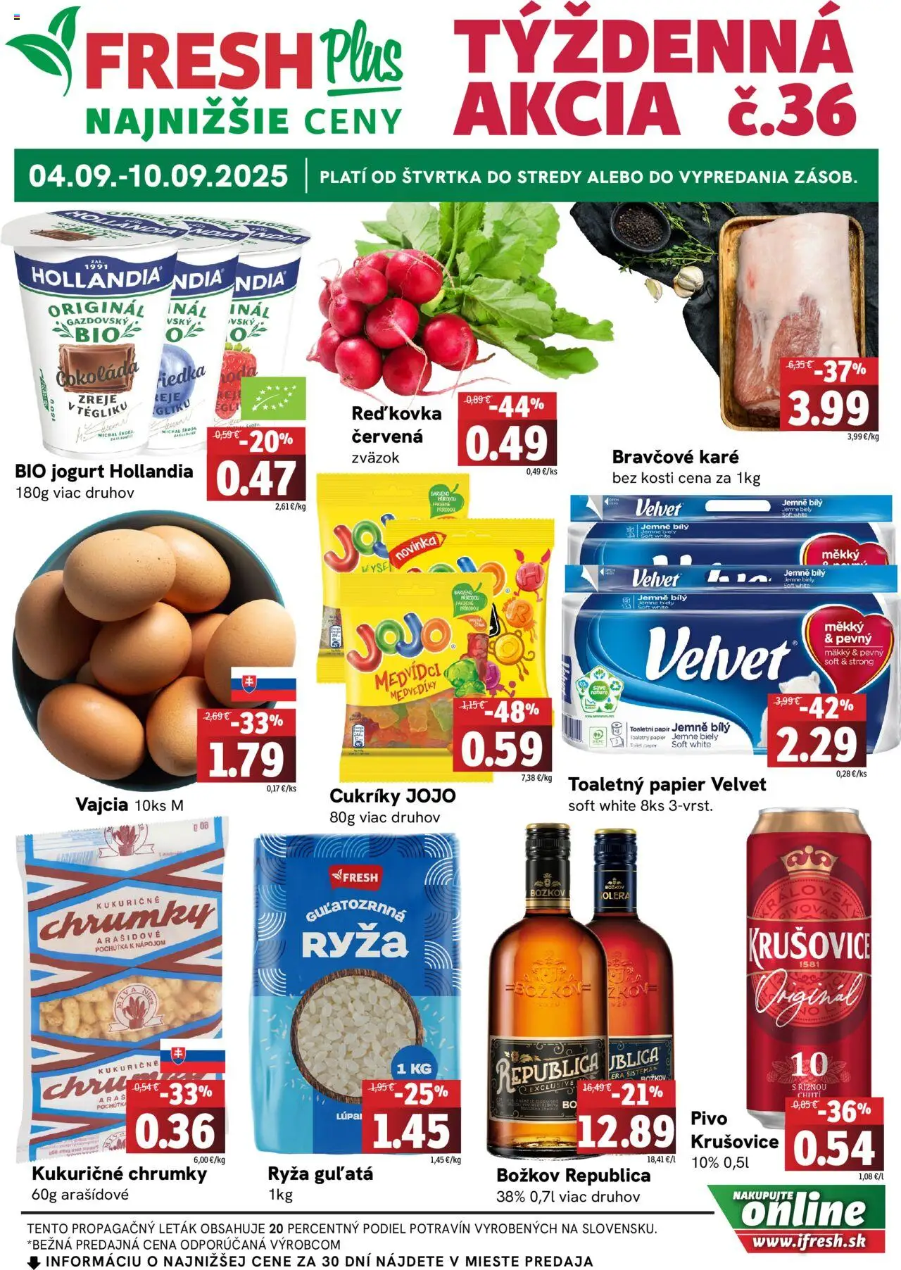 Fresh Leták - strana 1- platný od 04.09.2025