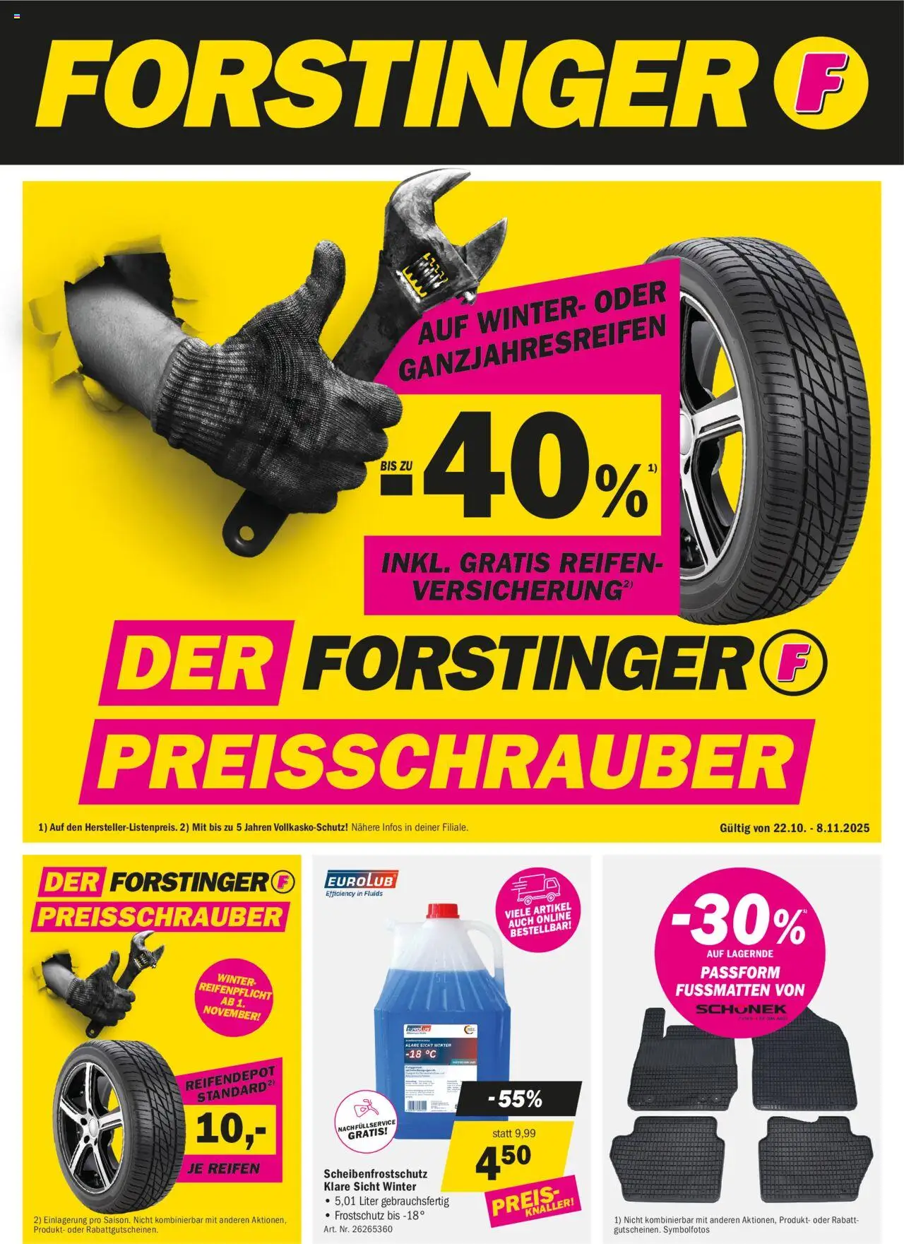 Forstinger Flugblatt - Seite 1- gültig ab 22.10.2025