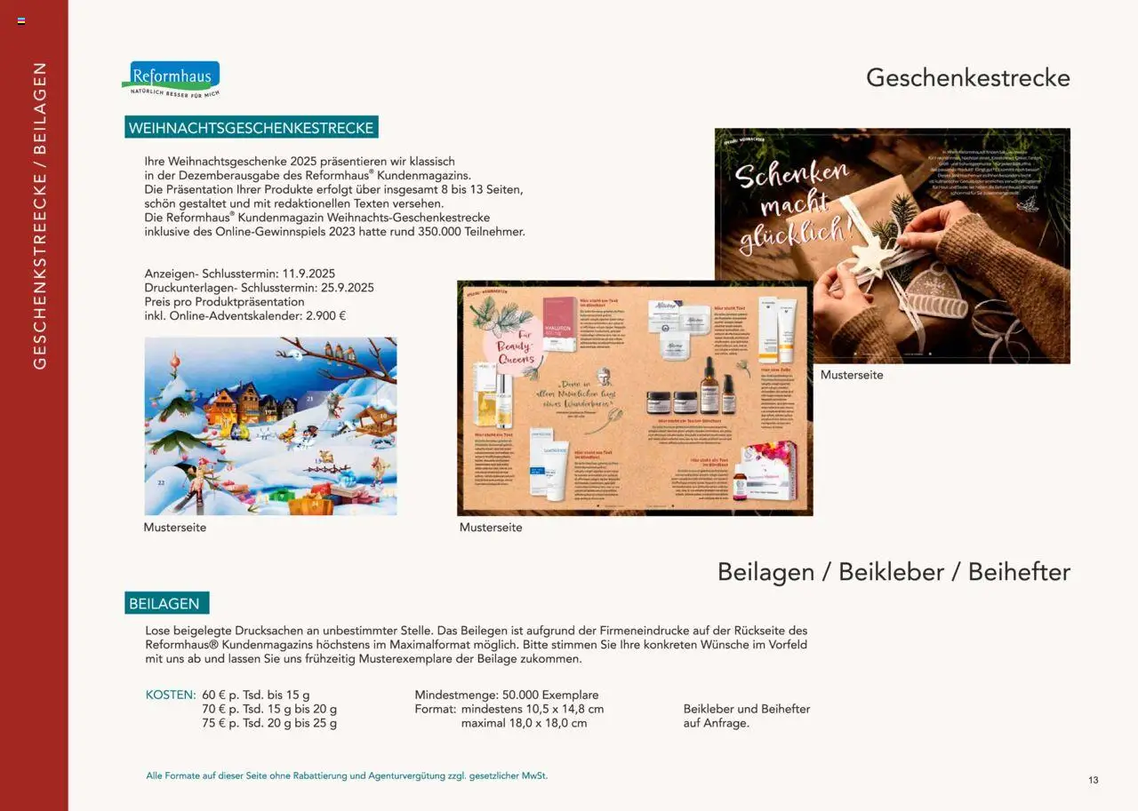 Reformhaus Bacher Themenplan 2025 - Seite 13 - gültig ab 01.01.2025