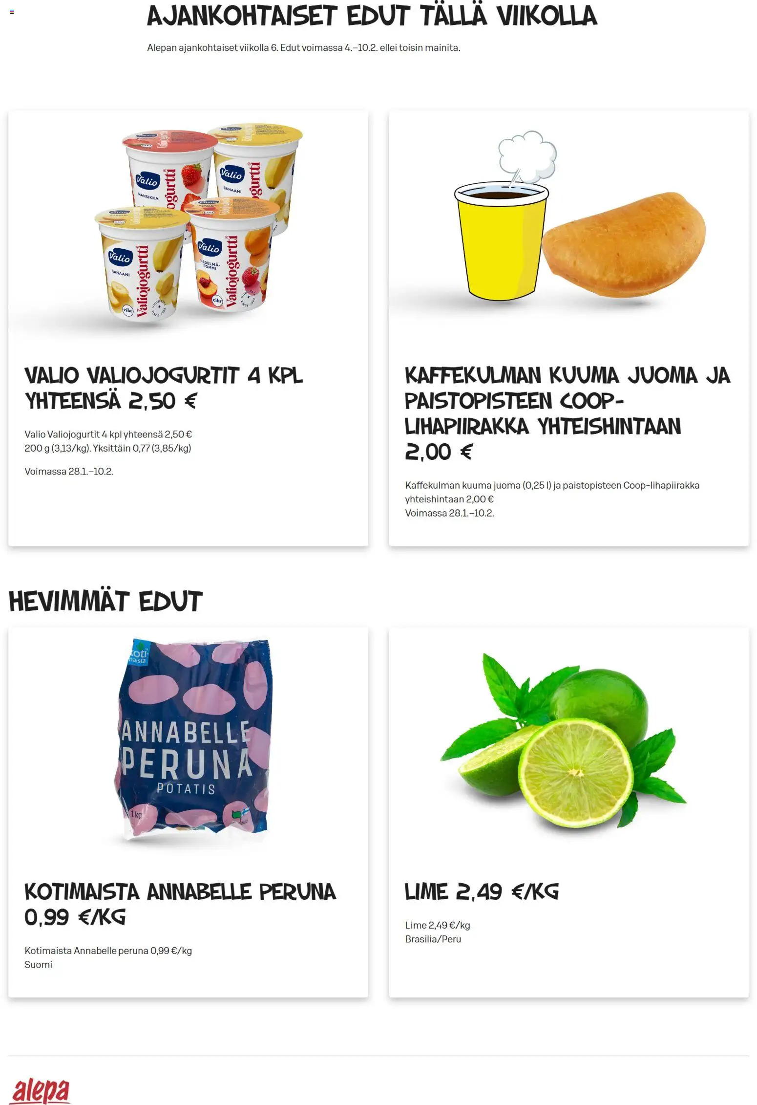 Alepa tarjoukset - sivu 1- voimassa alkaen 04/02/2026