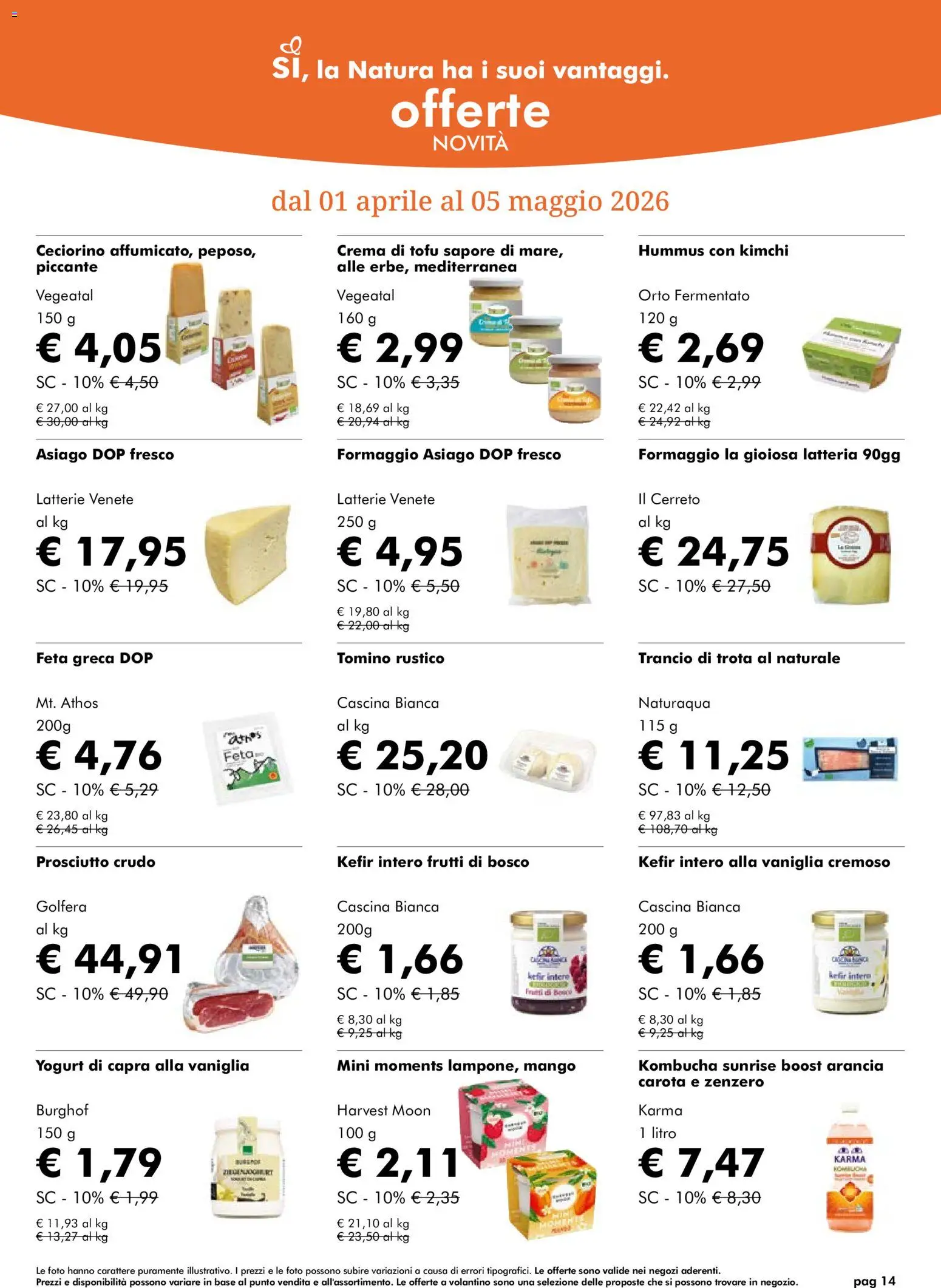 Natura Sì volantino - pagina 14 - valido dal 01/04/2026