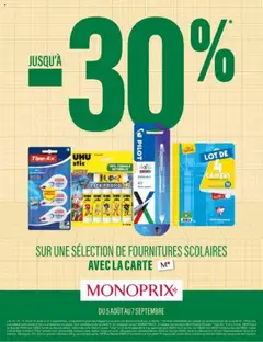 Aperçu Monoprix catalogue guide de rentrée valable à partir du 05/08/2025