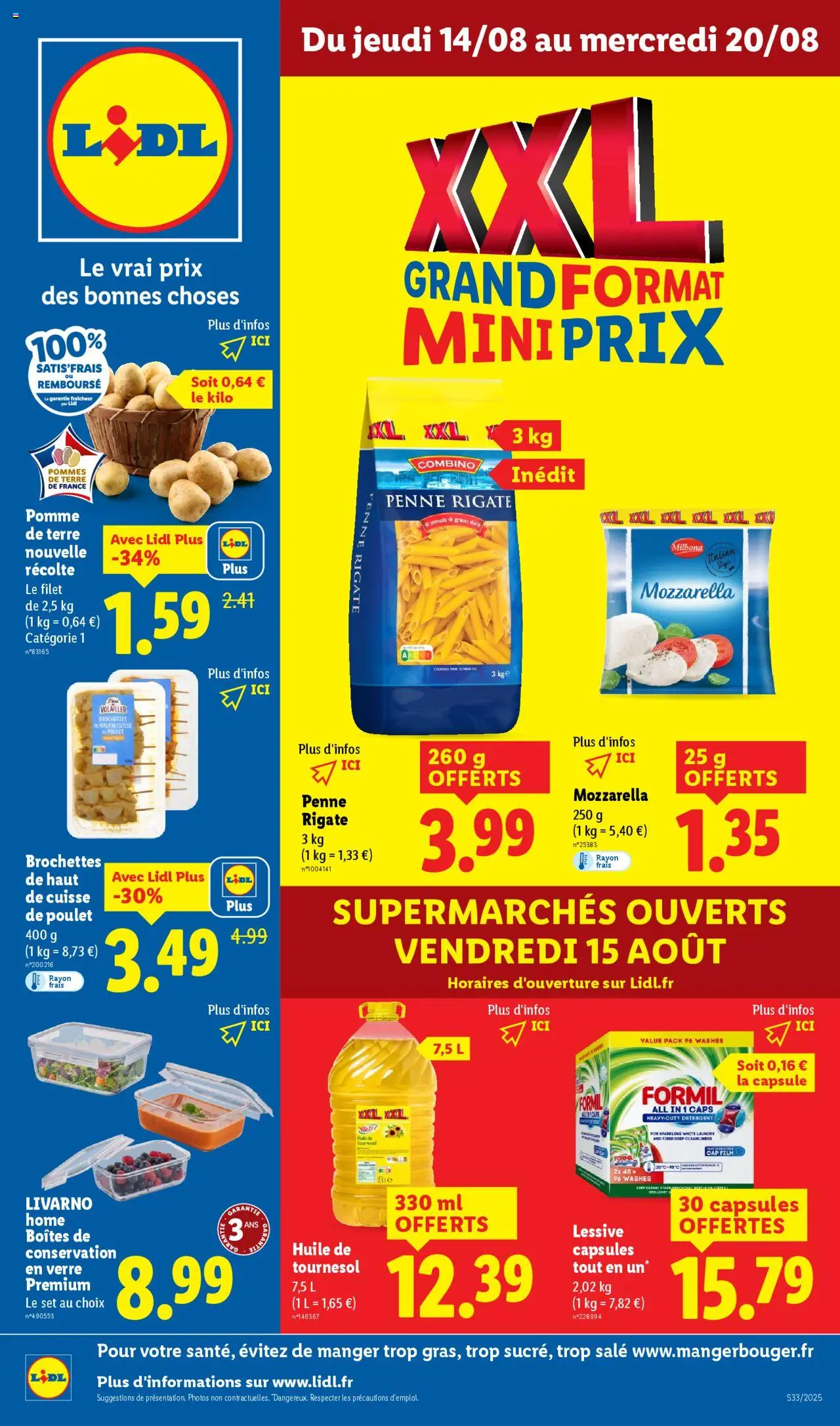 LIDL catalogue semaine 32 - page 1 - valable à partir du 14/08/2025