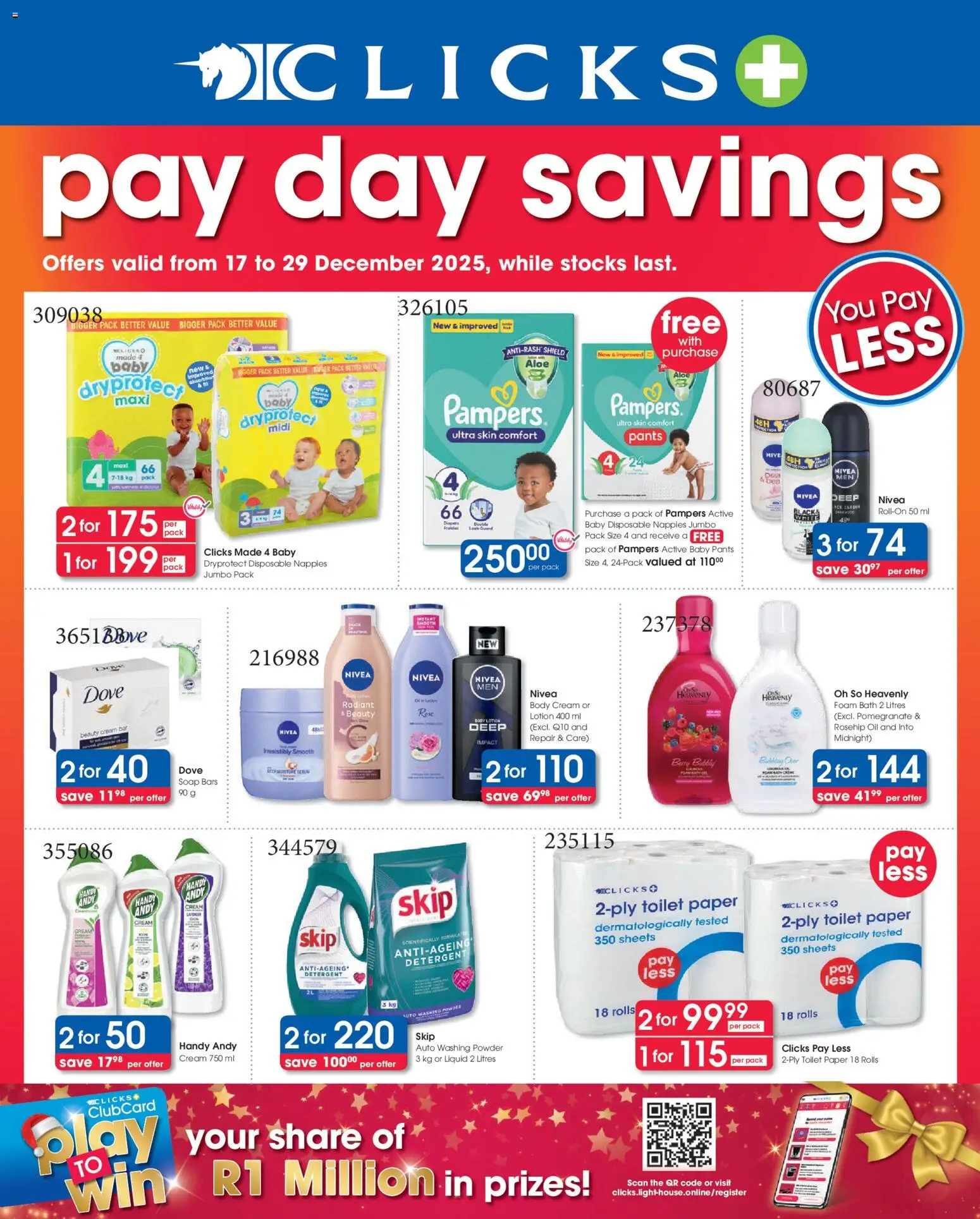 Clicks Specials - page 1- valid from 17/12/2025