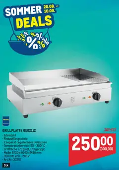 Vorschau Metro  Sommerdeal Grillplatte gültig ab 28.08.2025