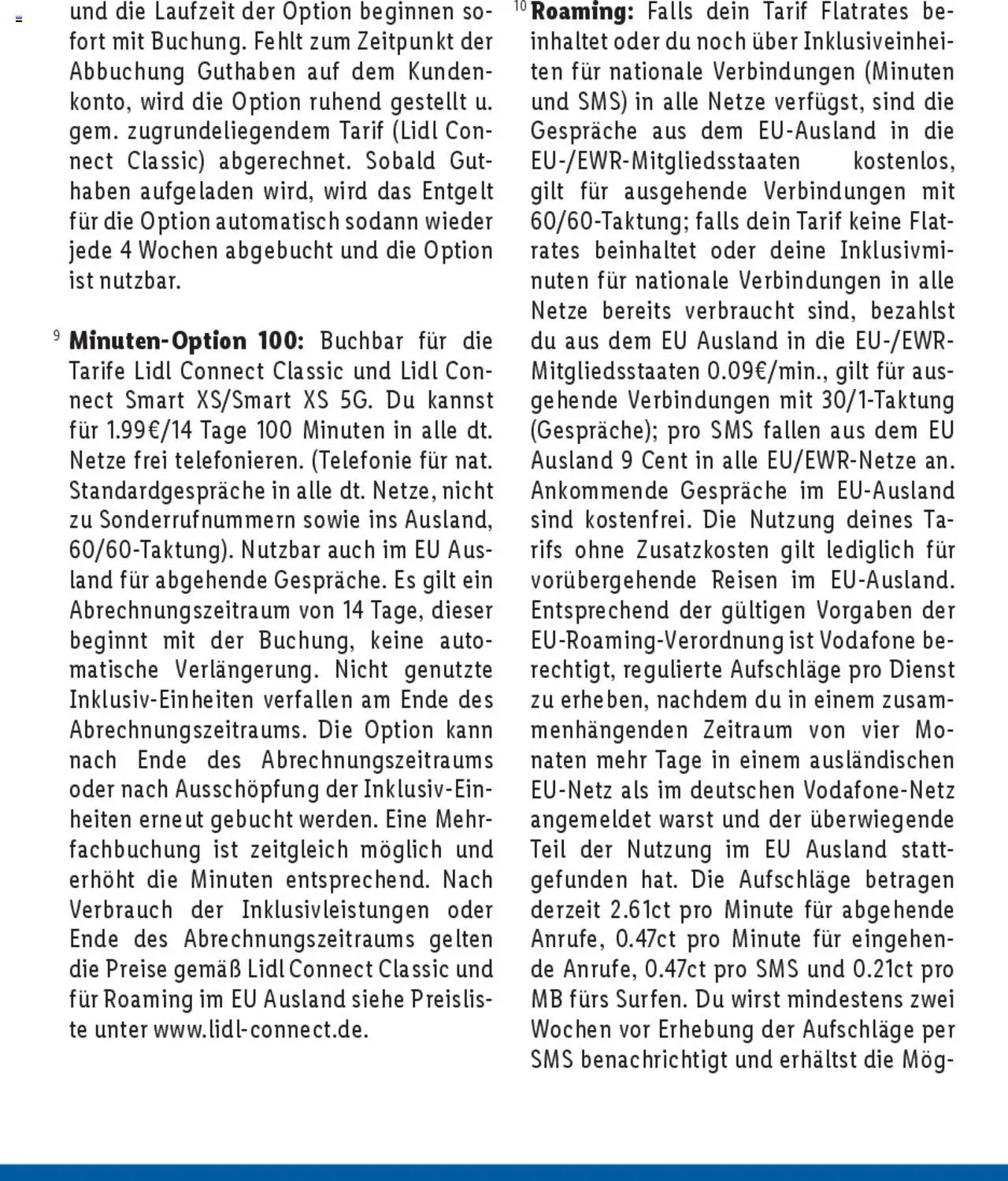Lidl Tarifübersicht - Seite 17 - gültig ab 01.01.2025