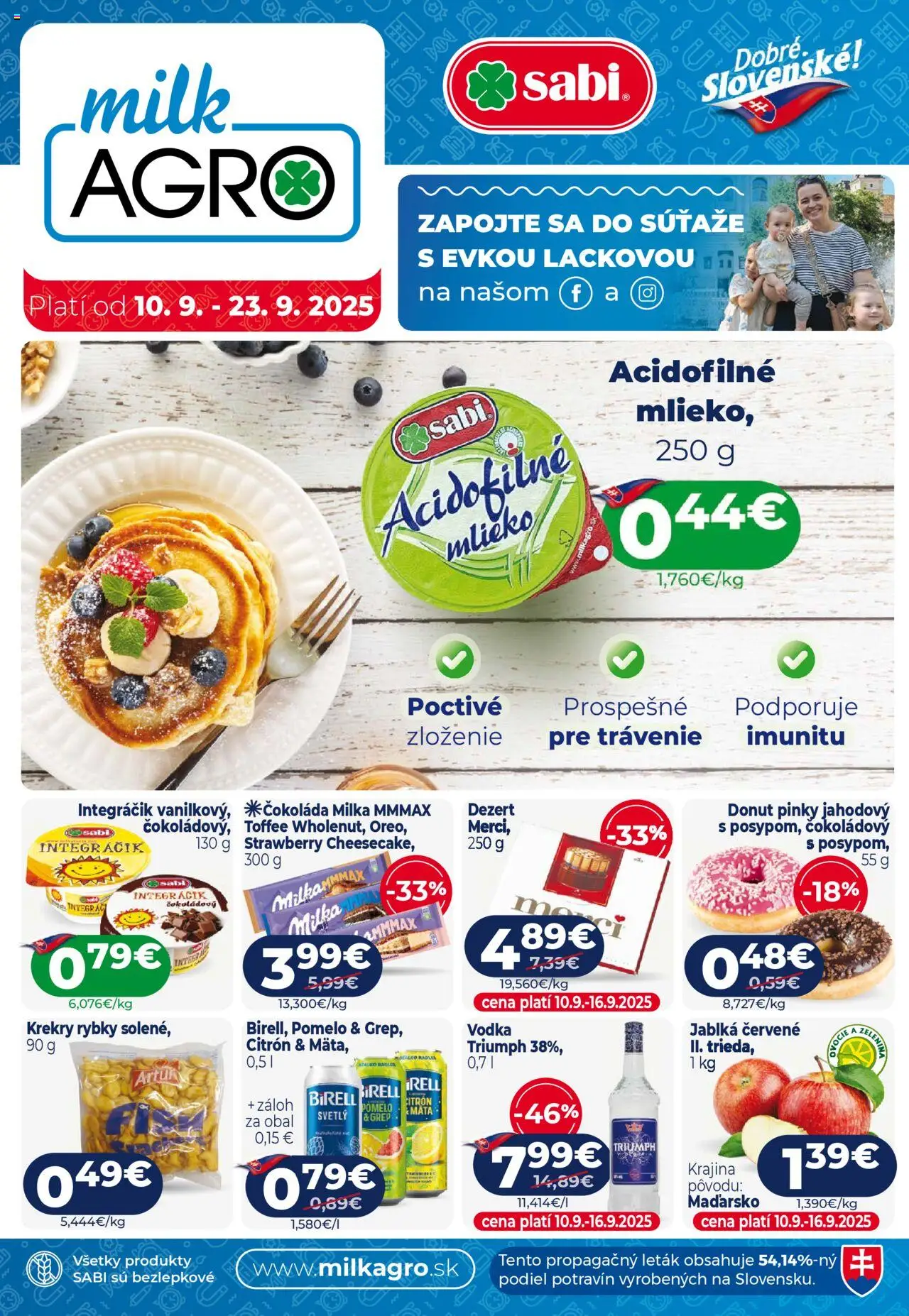 Milk Agro Leták - strana 1- platný od 10.09.2025