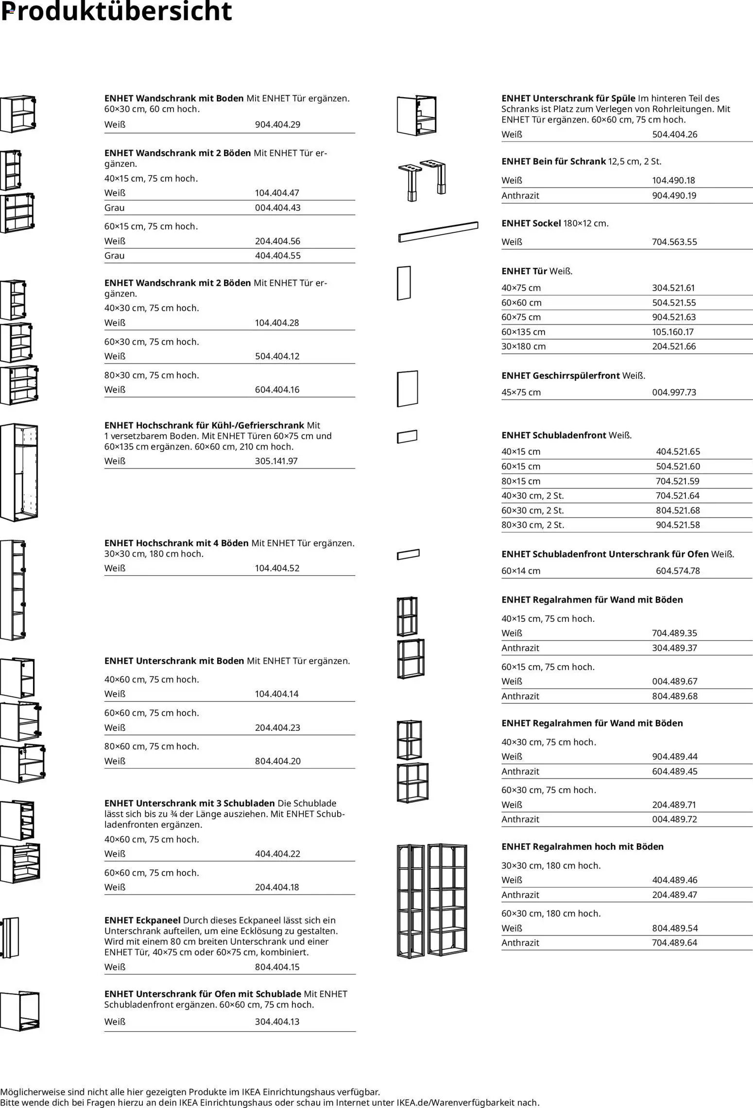 Ikea ENHET Küchensystem - Seite 2 - gültig ab 02.01.2026