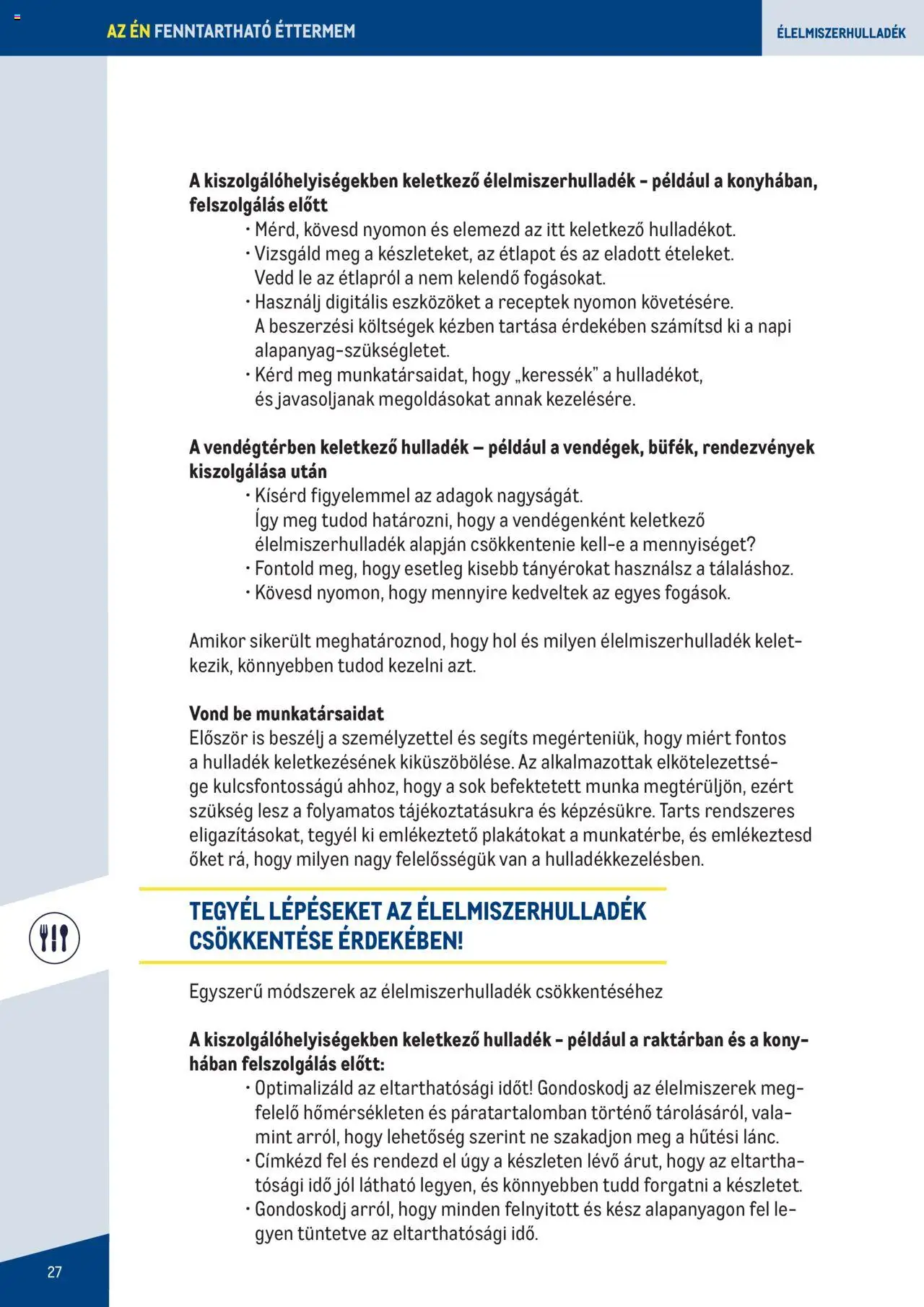 Metro - Fenntartható Gasztronómia booklet - 27oldal - érvényes 2023.06.07.-tól