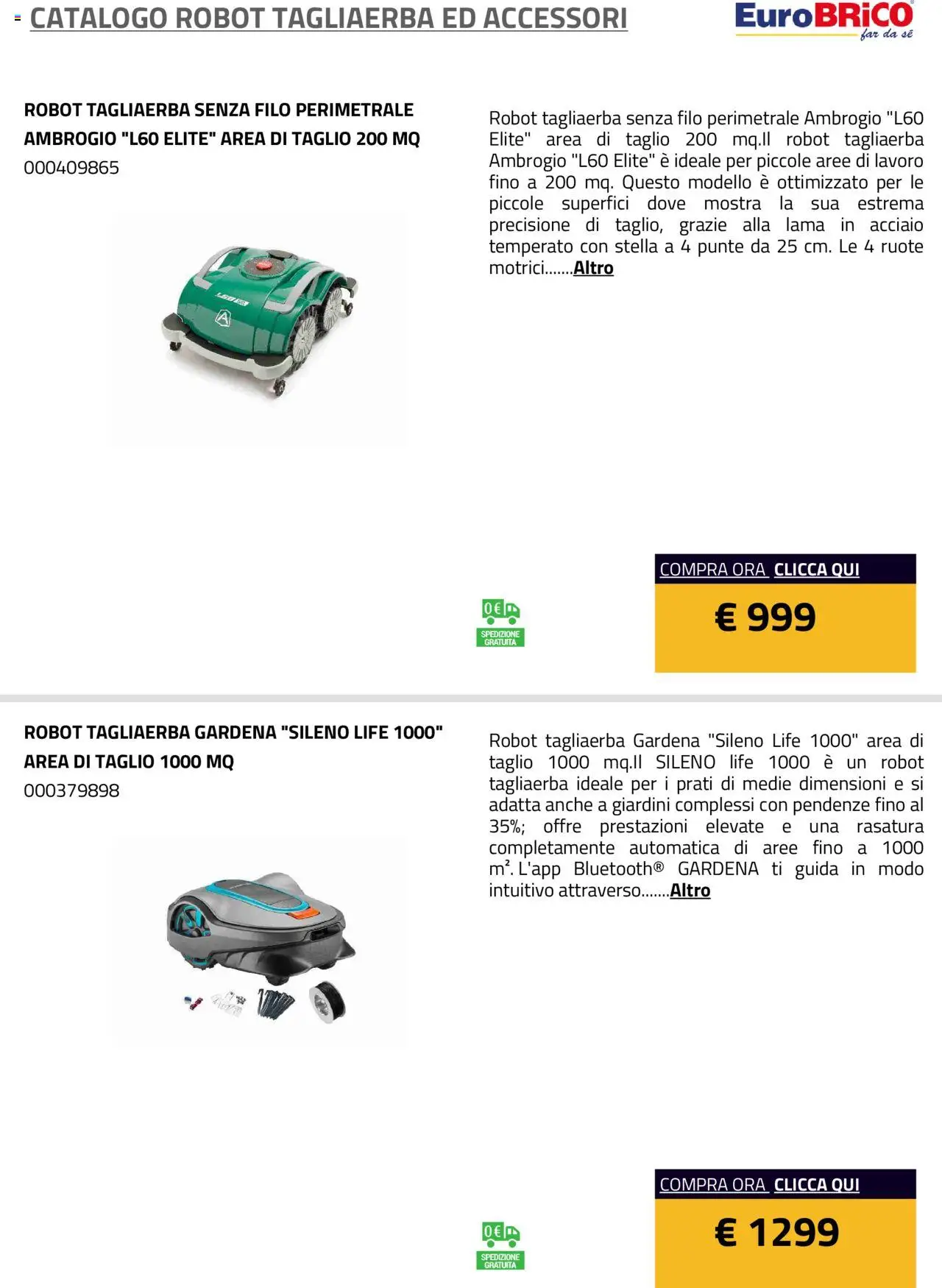 Eurobrico Robot Tagliaerba ed Accessori catalogo - pagina 9 - valido dal 23/07/2025