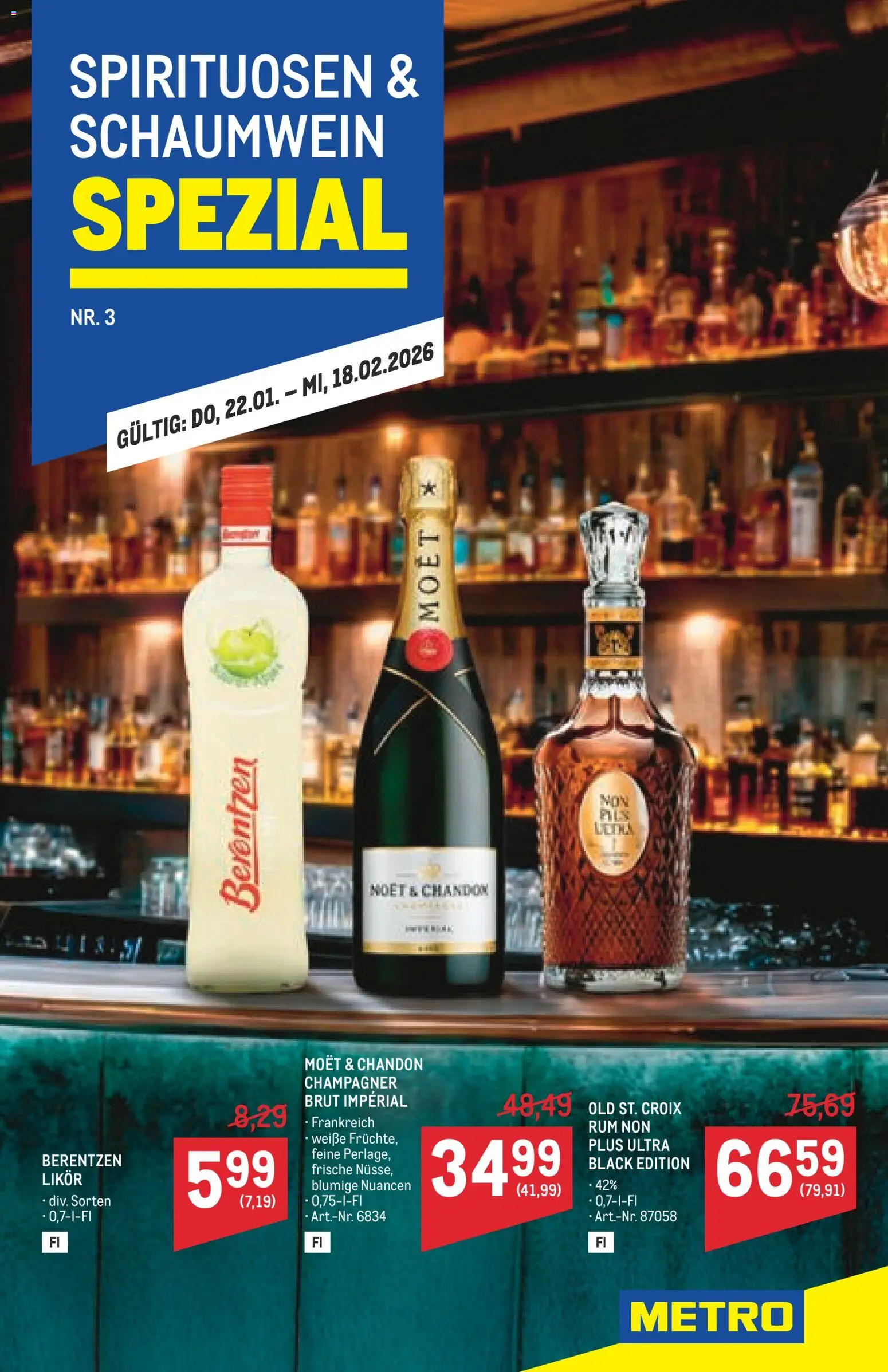Metro  Wein und Spirituosen Spezial - Seite 1- gültig ab 22.01.2026