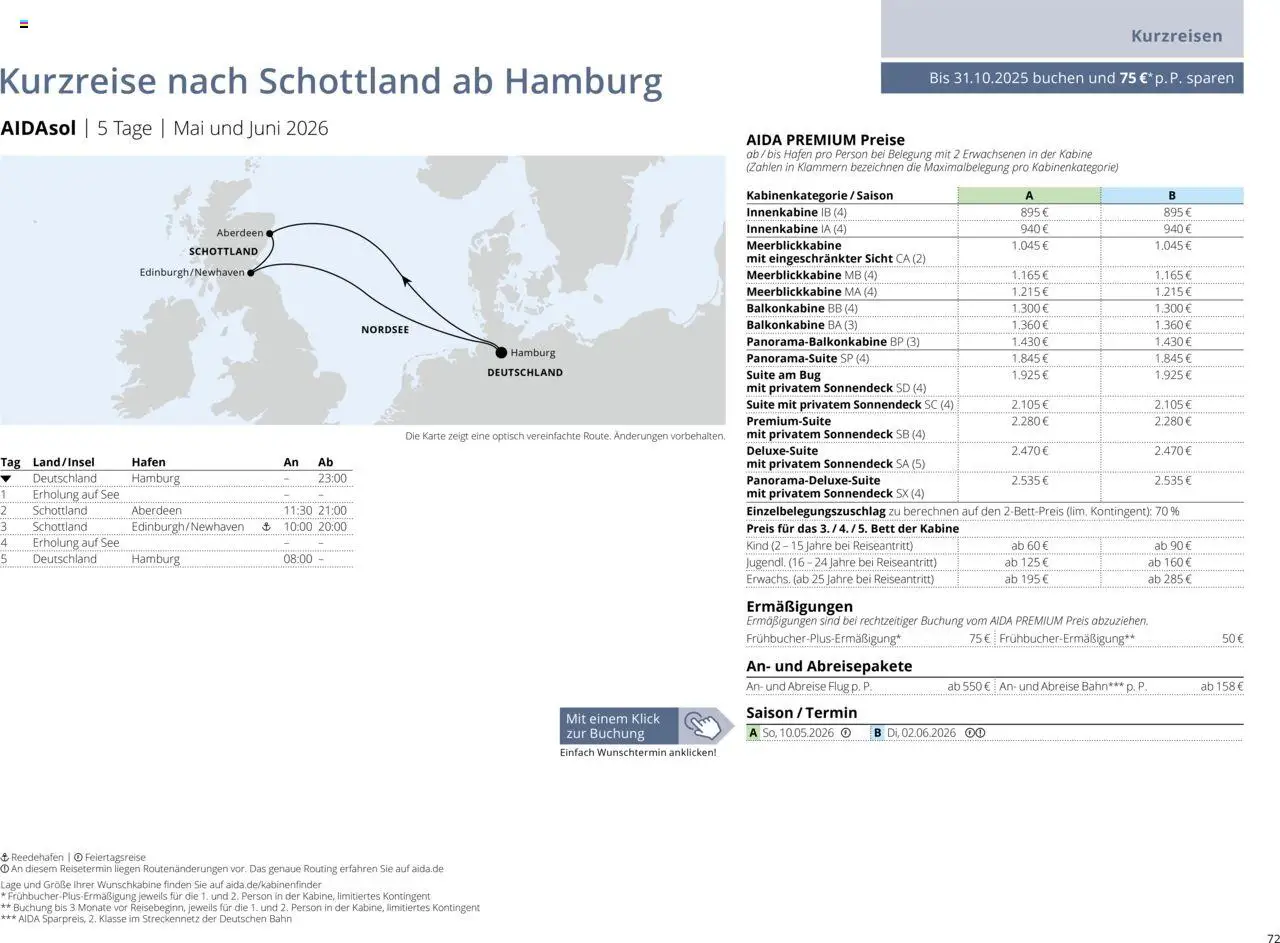 Aida Sommer 2026 - Seite 72 - gültig ab 01.03.2026