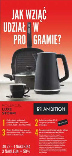 Podgląd Gram Market Gazetka - Ambition zgarnij rabat ważny od 15.11.2025