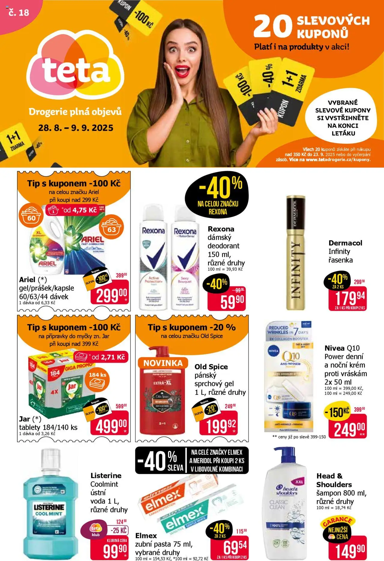 TETA Drogerie leták - strana 1- platný od 28.08.2025