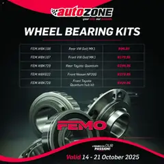 Preview AutoZone Wheel Bearing Kits valid from 14/10/2025