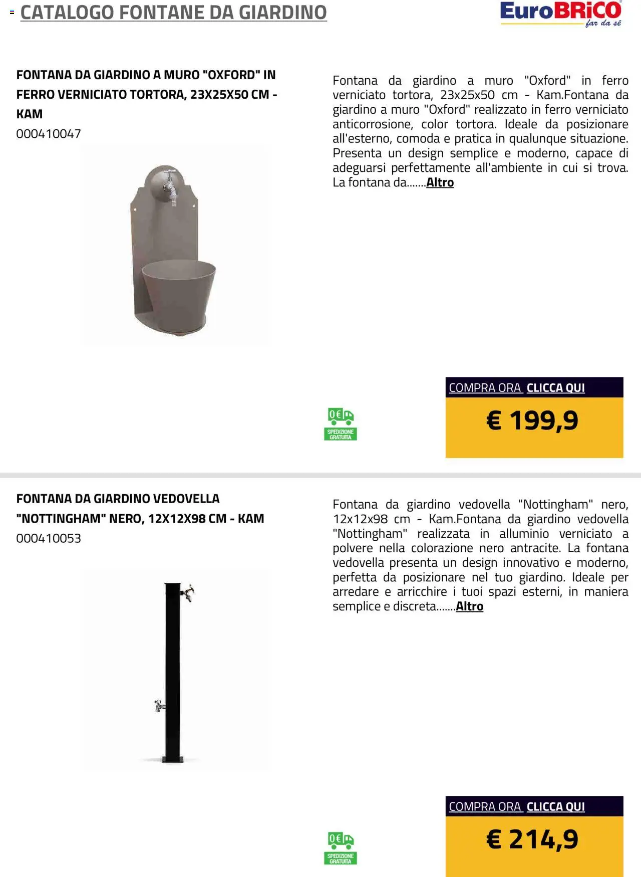 Eurobrico Fontane da Giardino catalogo - pagina 20 - valido dal 23/07/2025