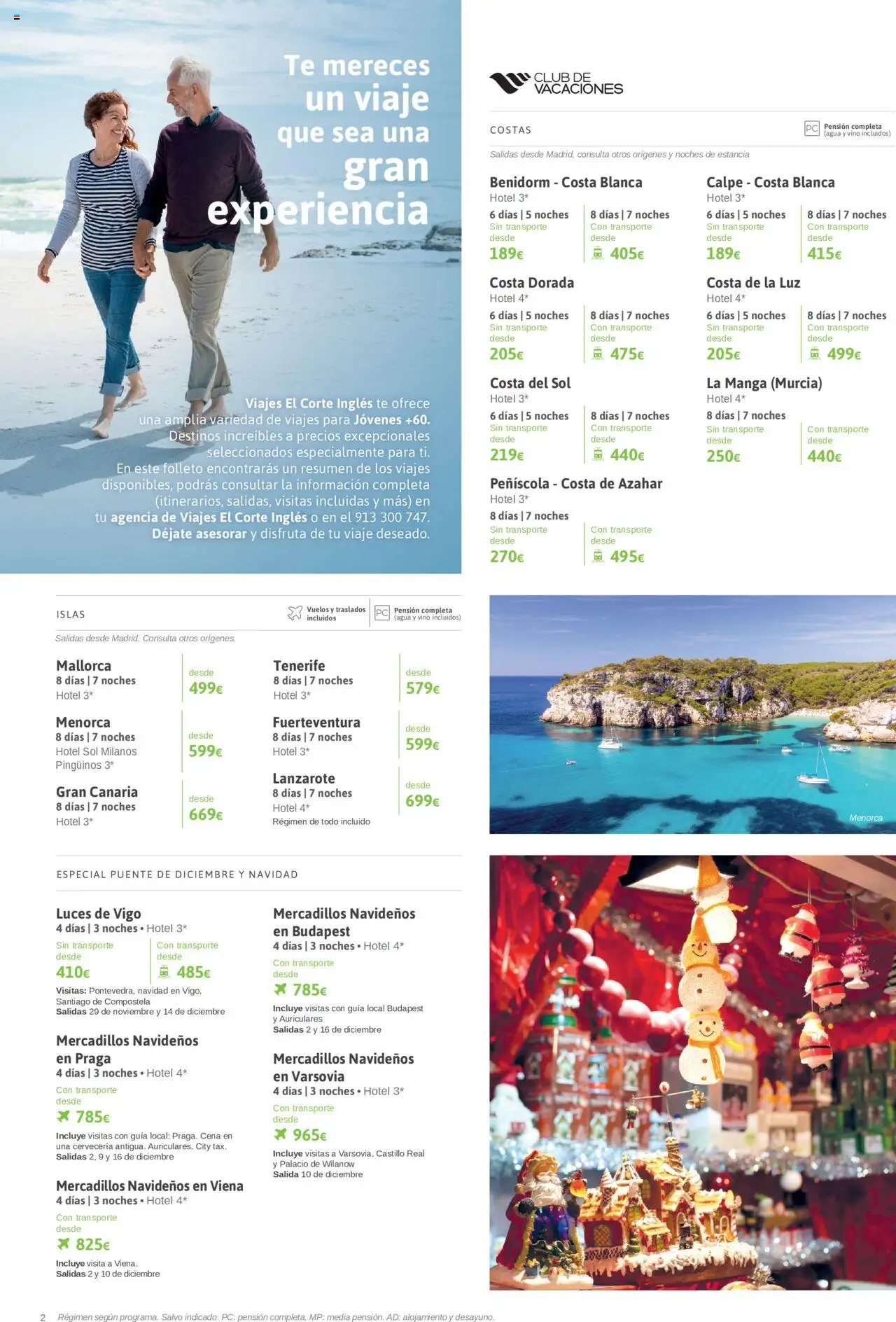 Viajes El Corte Inglés - Club de Vacaciones - Vacaciones Económicas - Página de 2 - Válido desde 01/09/2025