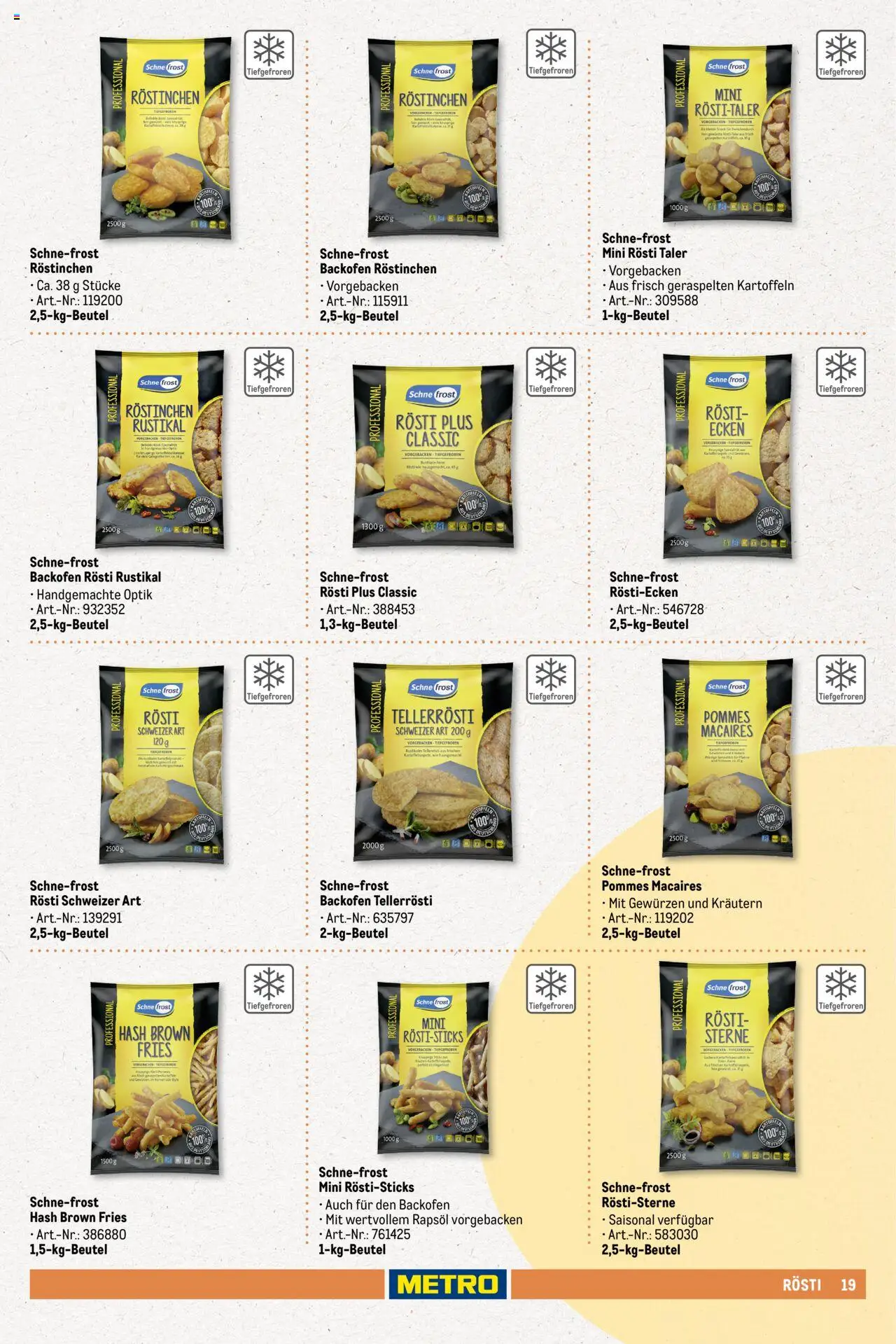 Metro - Pommessortiment - Seite 19 - gültig ab 01.03.2025