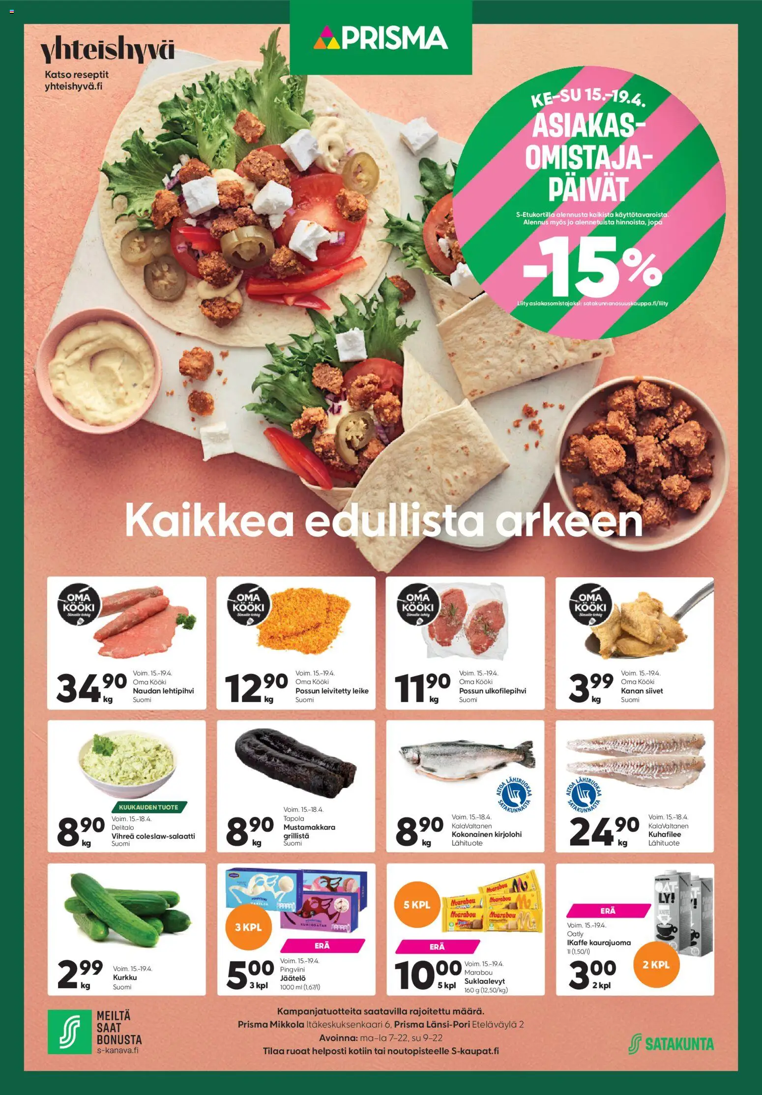 Prisma tarjoukset - sivu 1- voimassa alkaen 15/04/2026