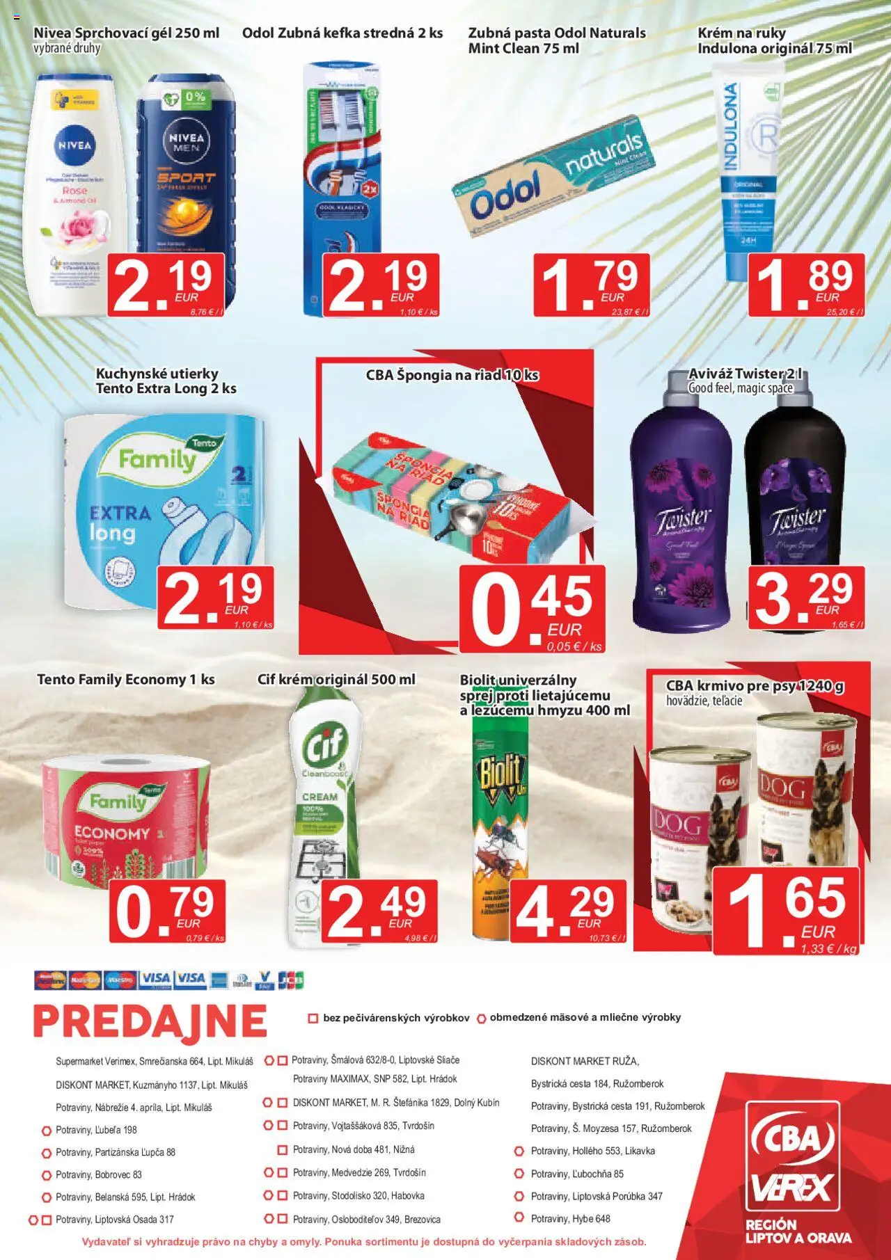 CBA Verex leták - strana 12- platný od 17.07.2025