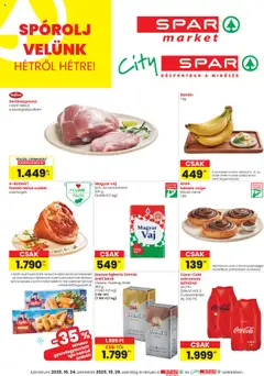 Előnézet Spar - City Spar szórólap érvényes 2025.10.24.-tól