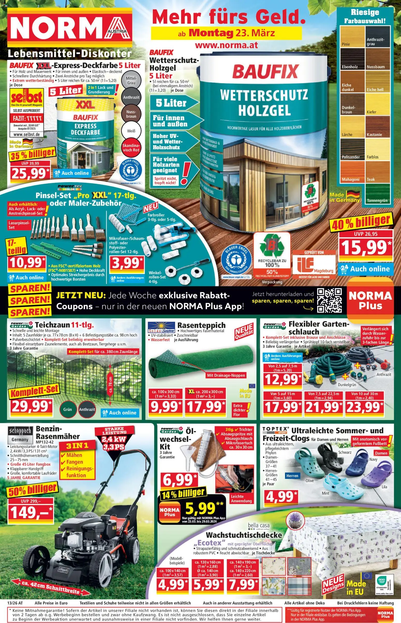 Norma Flugblatt - Seite 1- gültig ab 23.03.2026