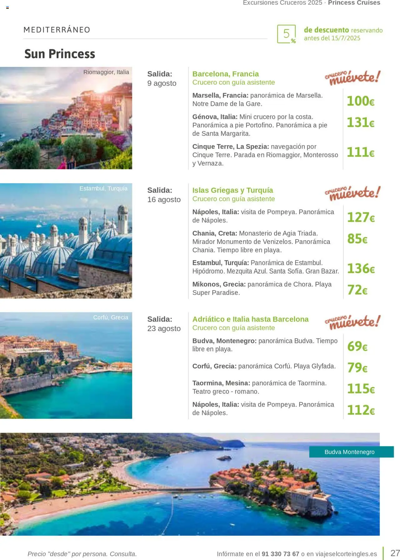 Viajes El Corte Inglés Excursiones Cruceros - Página de 27 - Válido desde 27/03/2025
