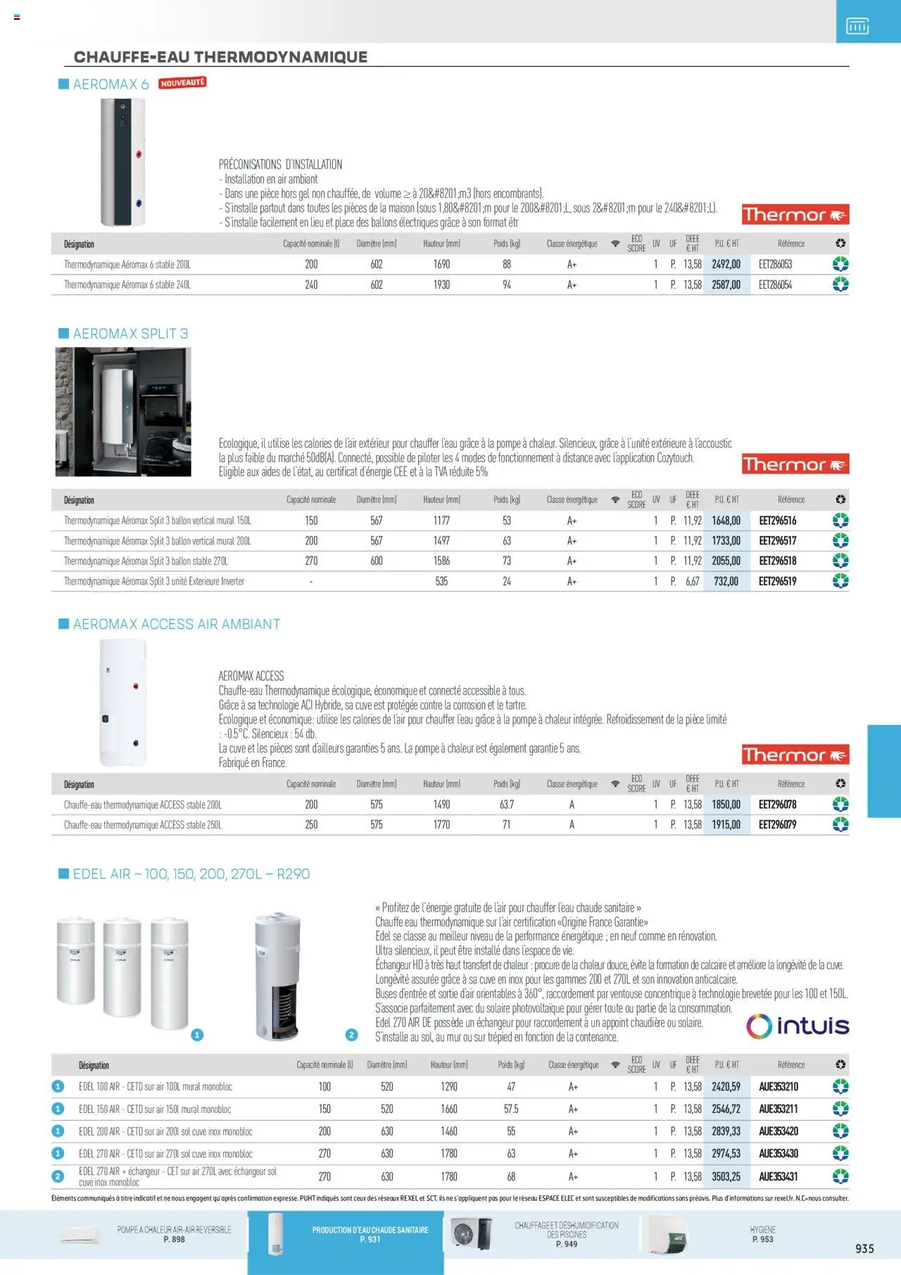 Rexel - Chauffage Électrique, ECS, PAC AIR-AIR Et Qualite De L´Air Interieur - page 141 - valable à partir du 16/07/2025