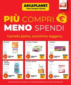 Anteprima Arcaplanet volantino valida dal 16/03/2026