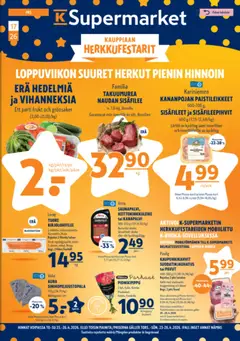 Esikatselu K-Supermarket tarjoukset voimassa alkaen 23/04/2026