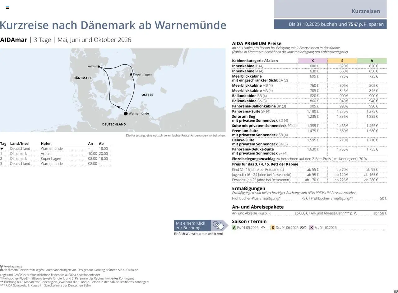 Aida Sommer 2026 - Seite 88 - gültig ab 01.03.2026