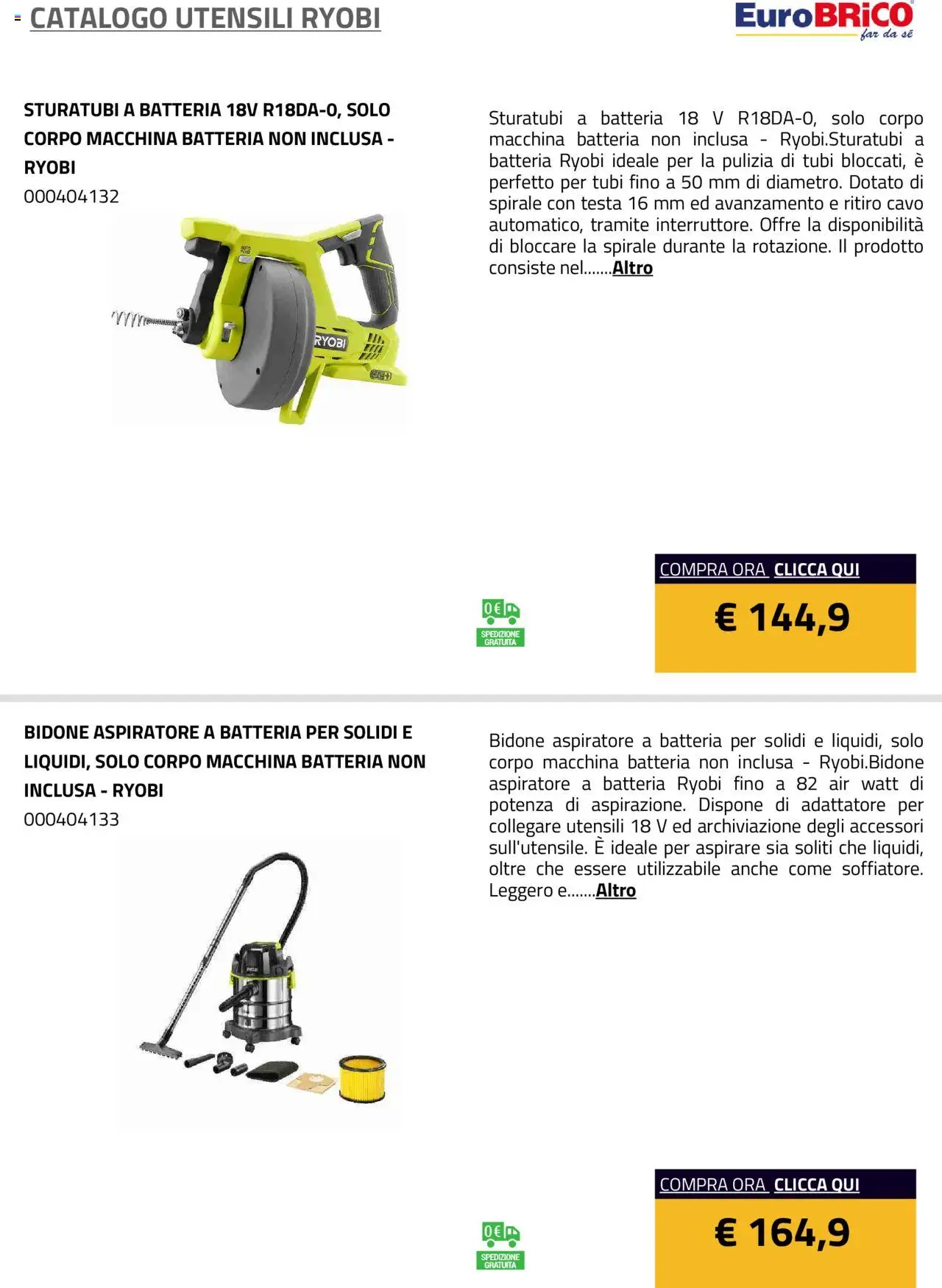 Eurobrico Utensili Ryobi catalogo - pagina 42 - valido dal 23/07/2025