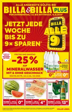 Vorschau Billa Flugblatt gültig ab 07.08.2025