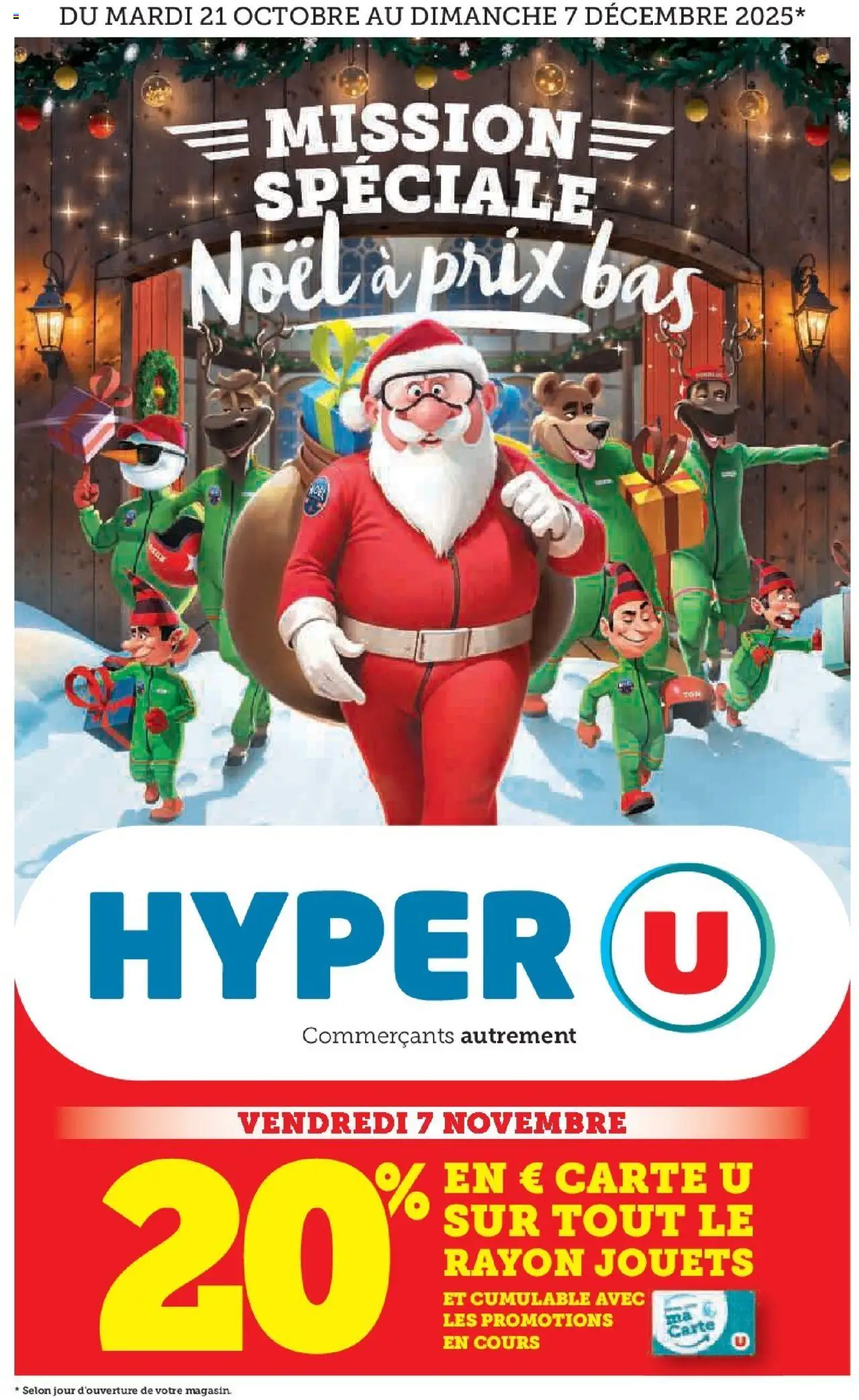 Hyper U - Prix bas de Noël - page 1 - valable à partir du 21/10/2025