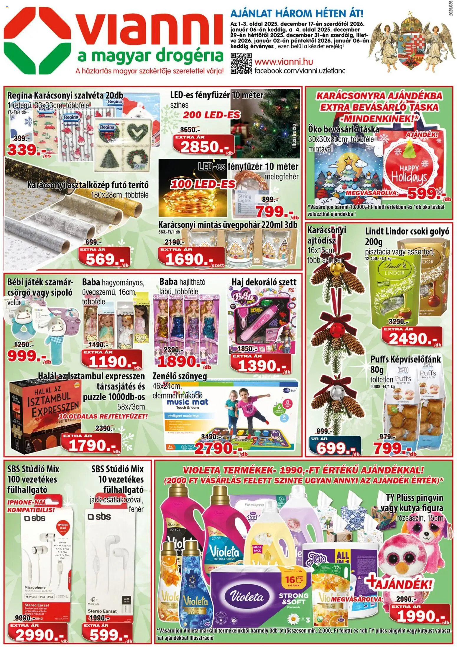 Vianni Akciós újság - 1oldal - érvényes 2025.12.17.-tól