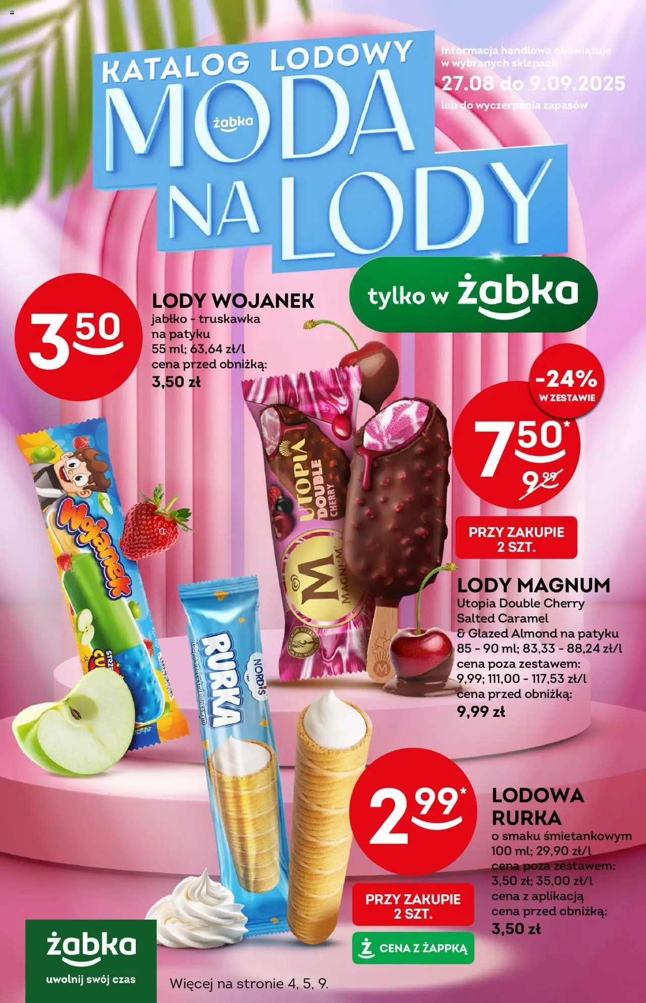 Żabka Gazetka - Lody - strona 1- ważny od 27.08.2025