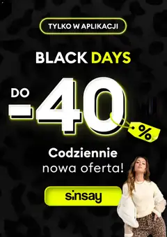 Podgląd Sinsay Black Friday ważny od 30.10.2025