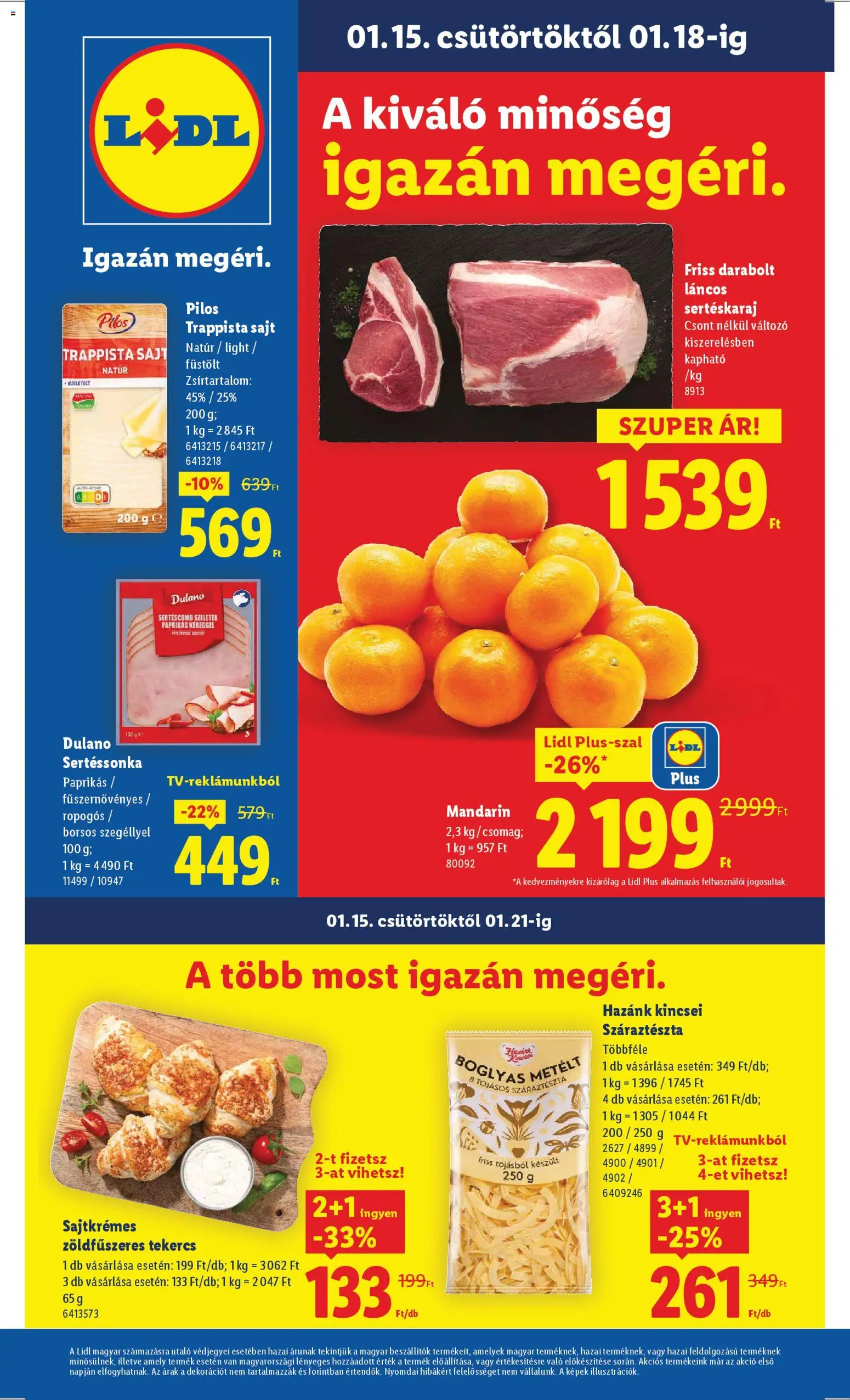 Lidl Akciós újság - 1oldal - érvényes 2026.01.15.-tól