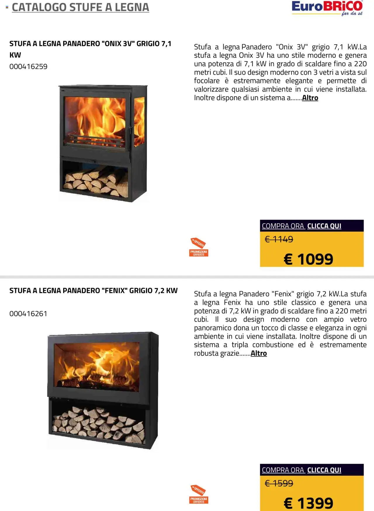 Eurobrico Stufe a Legna catalogo - pagina 19 - valido dal 23/07/2025