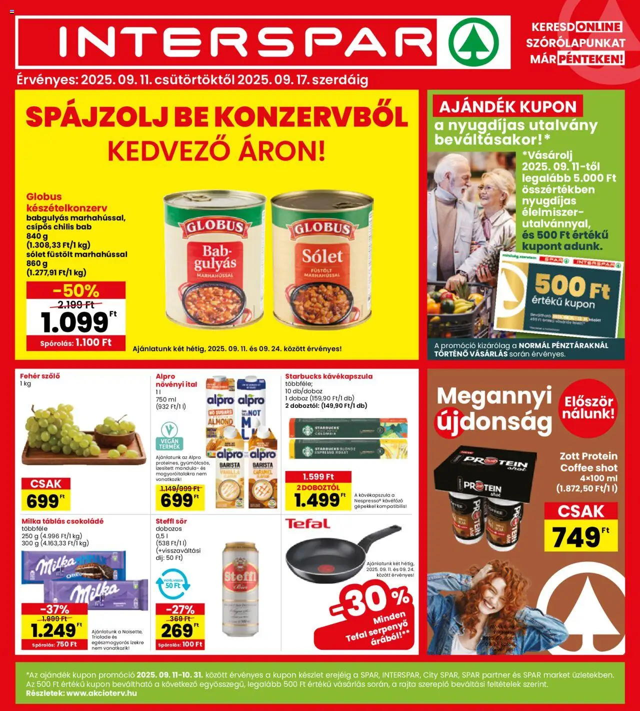 Interspar Akciós újság - 1oldal - érvényes 2025.09.11.-tól