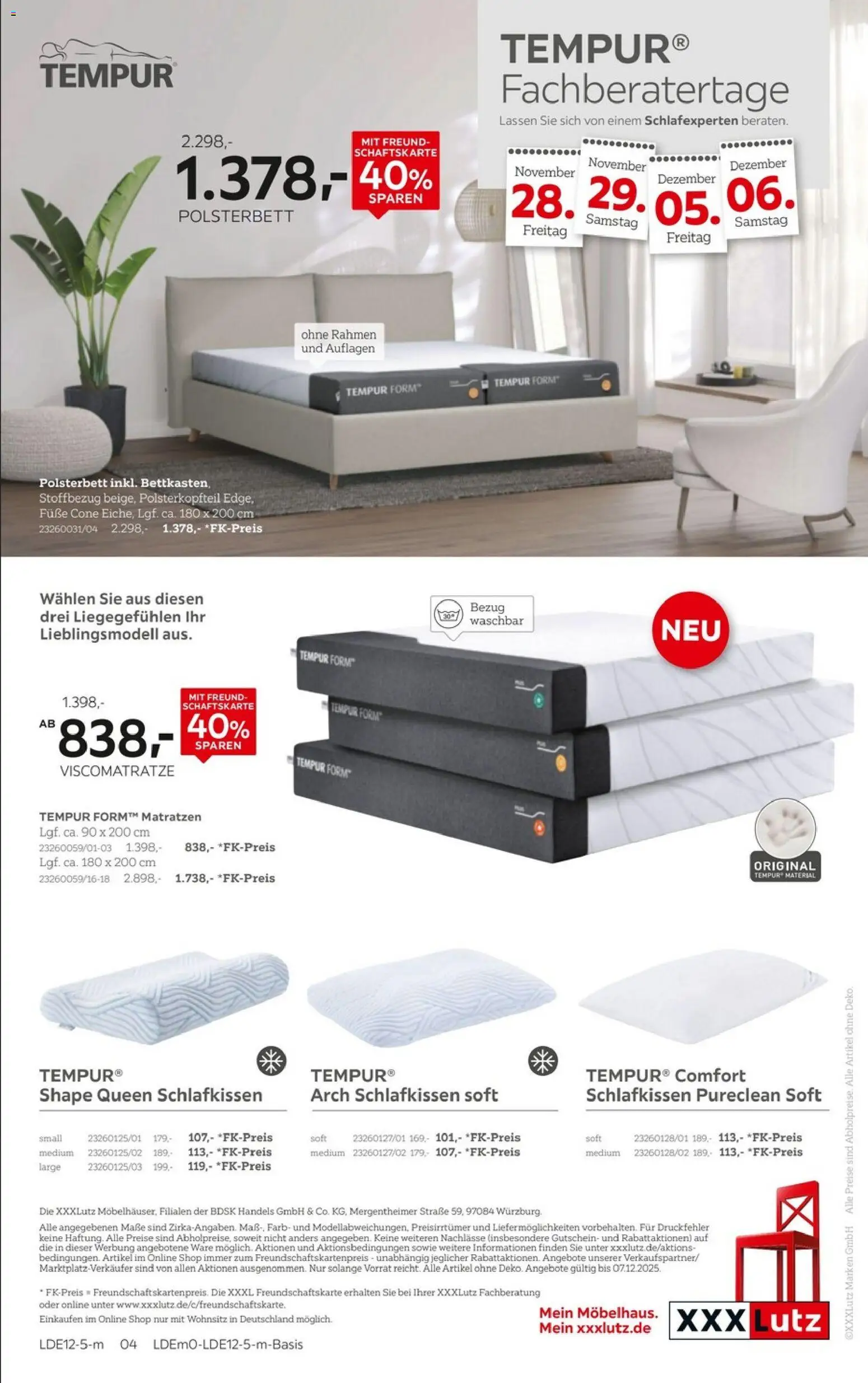 XXXL Lutz - TEMPUR - Seite 4 - gültig ab 23.11.2025