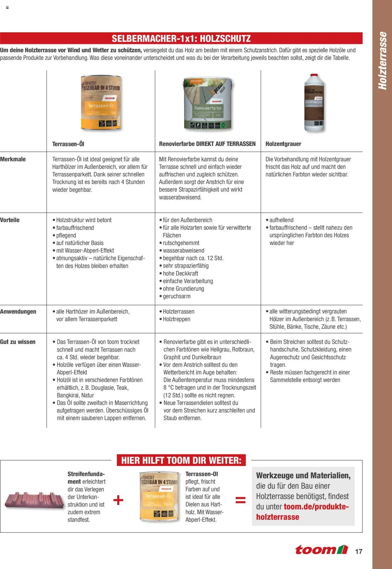 Toom Baumarkt Anleitung Terrasse bauen - Seite 17 - gültig ab 01.01.2024