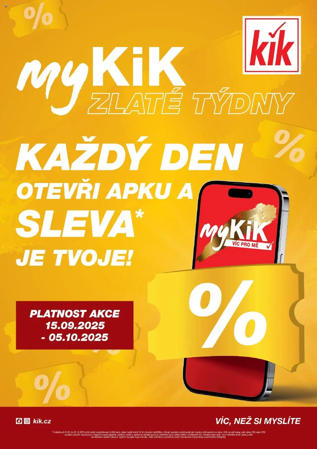 Kik leták - Zlaté týdny - strana 1- platný od 15.09.2025