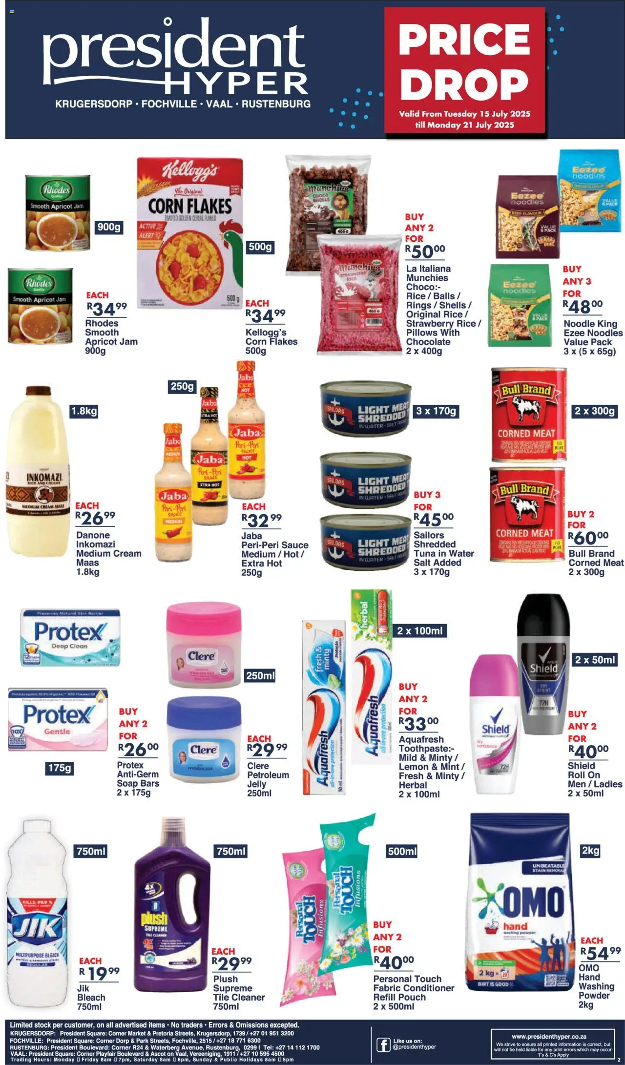 President Hyper Price Drop Specials - page 2- valid from 15/07/2025