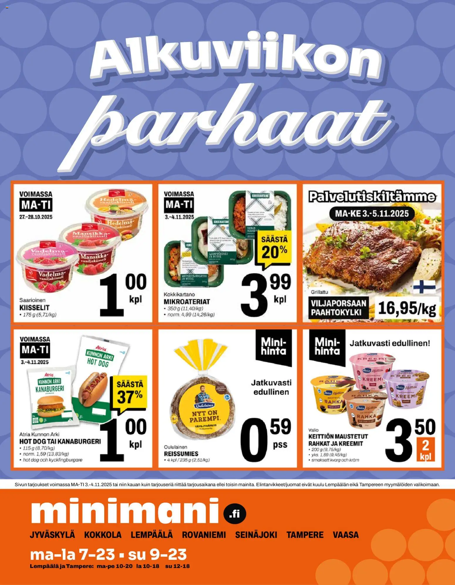 Minimani tarjoukset - sivu 1- voimassa alkaen 03/11/2025