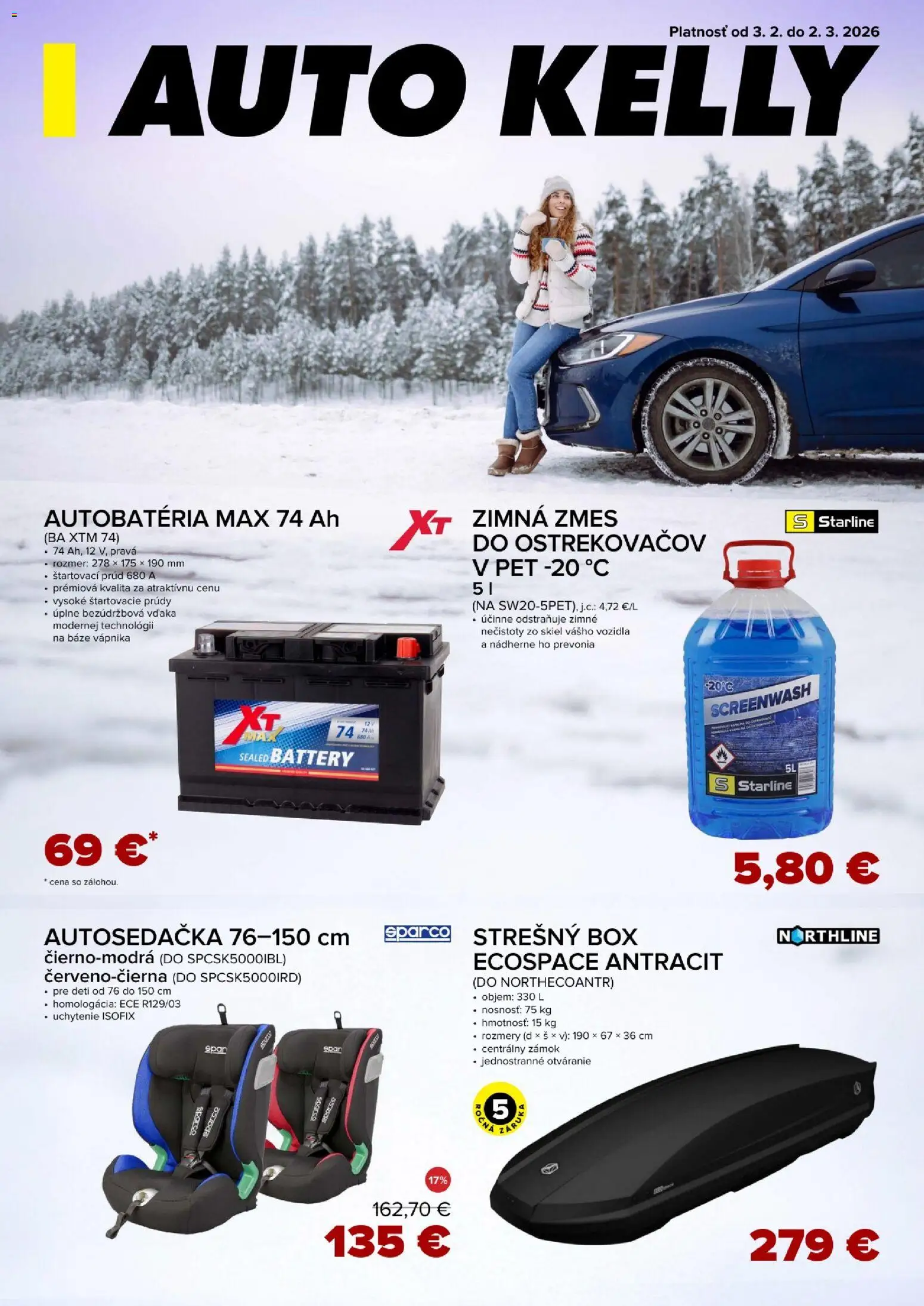 Auto Kelly leták - strana 1- platný od 03.02.2026