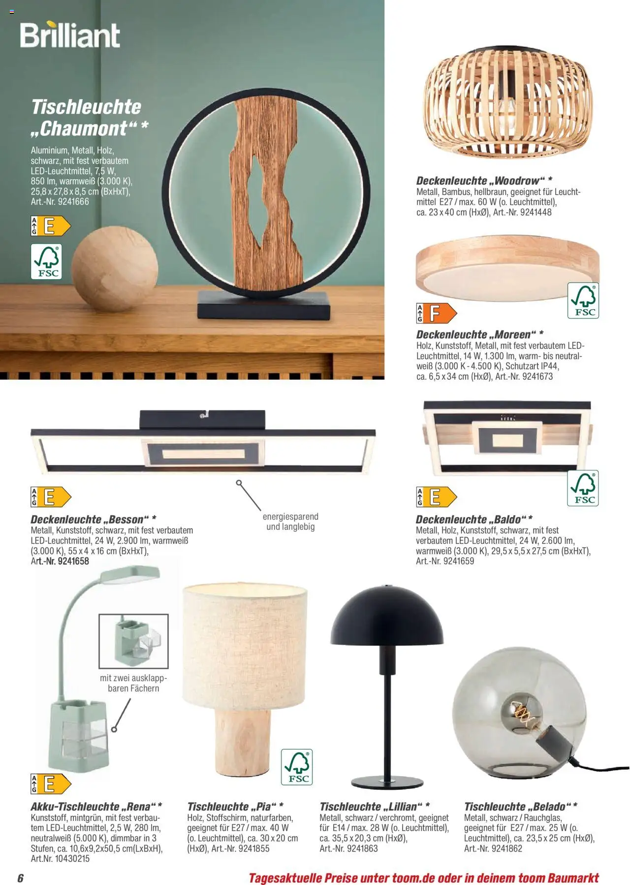 Toom Baumarkt Leuchten & Tapeten  - Seite 6 - gültig ab 01.09.2025