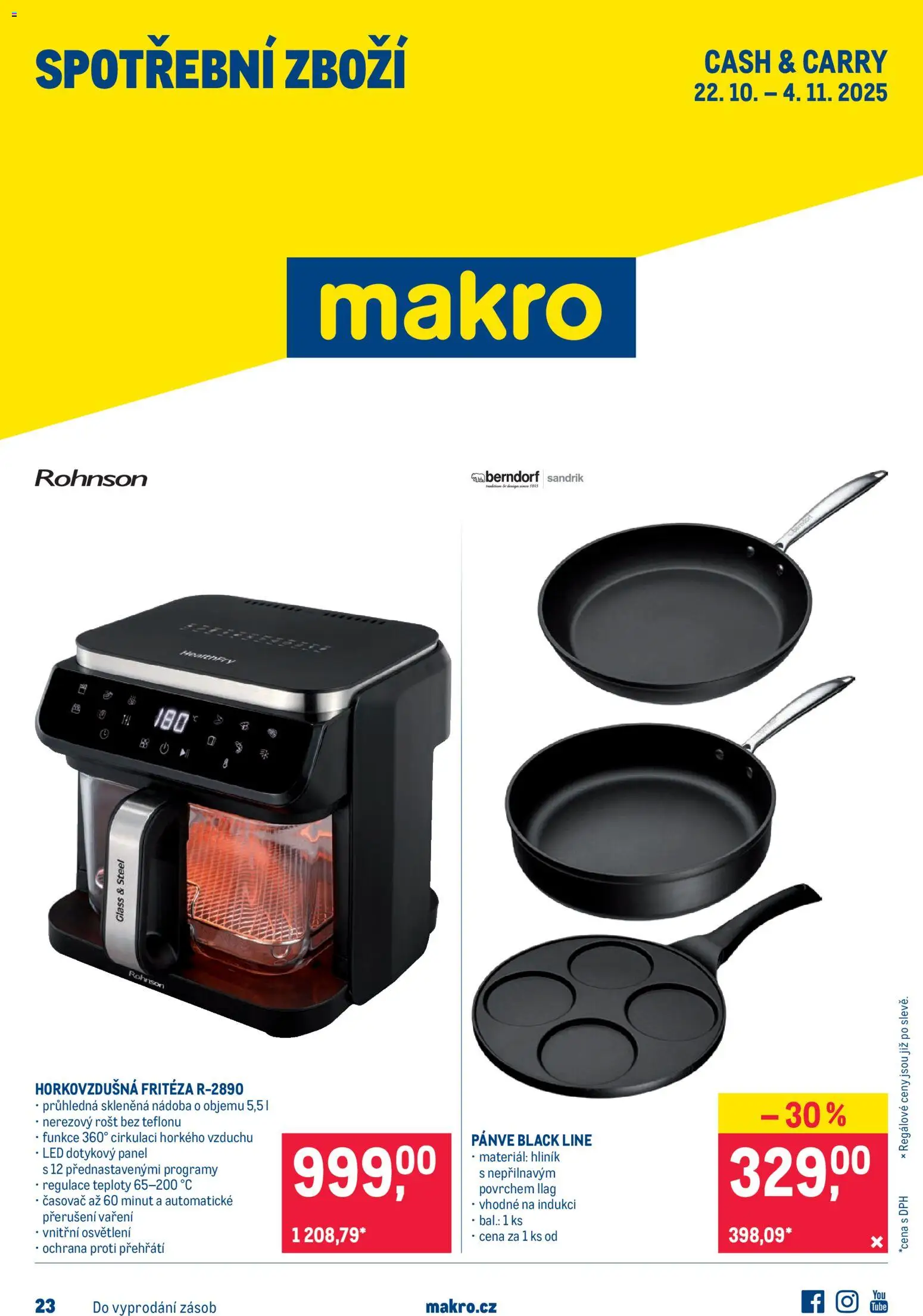 Makro leták - Spotřební zboží - strana 1- platný od 22.10.2025