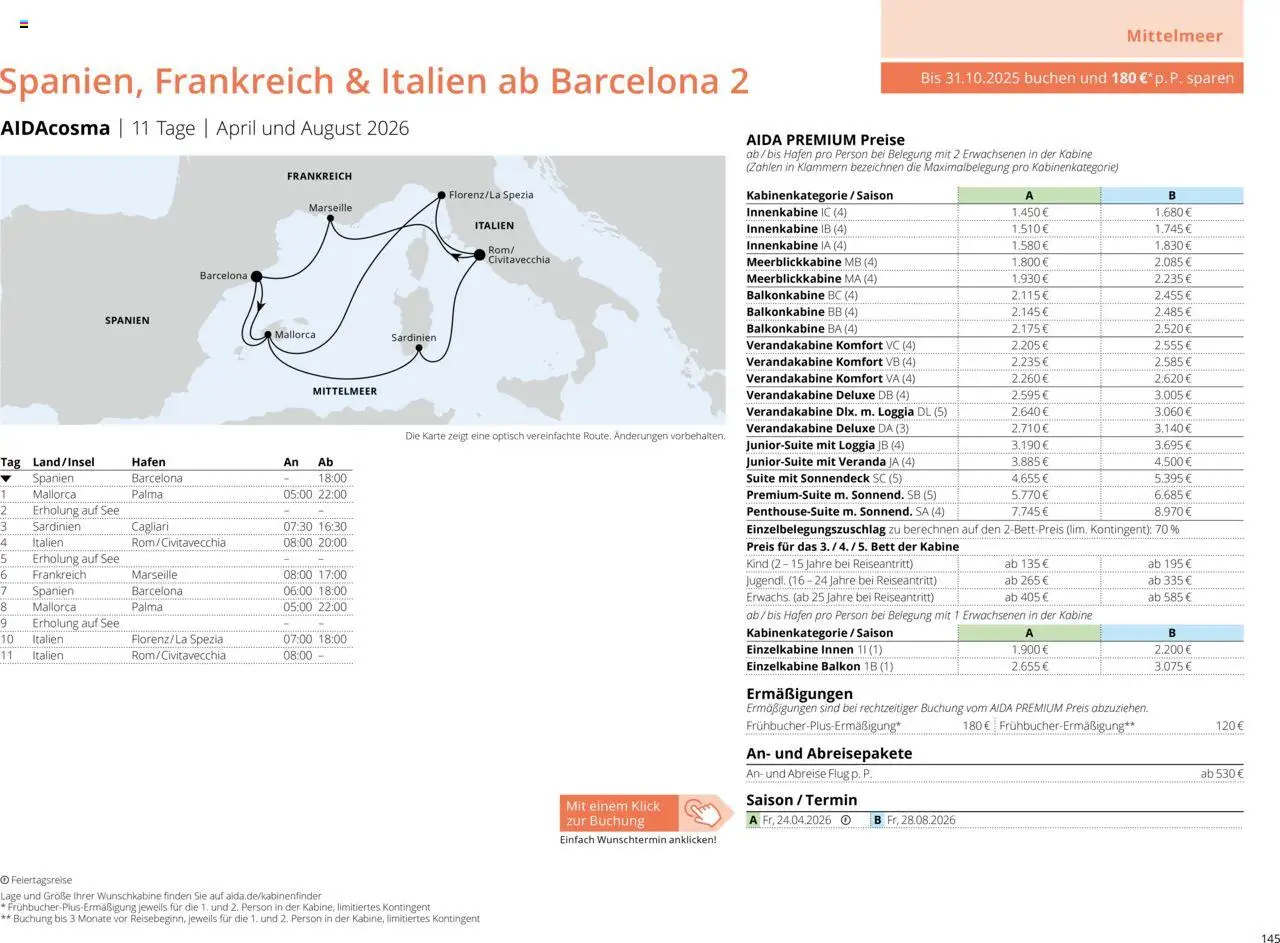 Aida Sommer 2026 - Seite 145 - gültig ab 01.03.2026